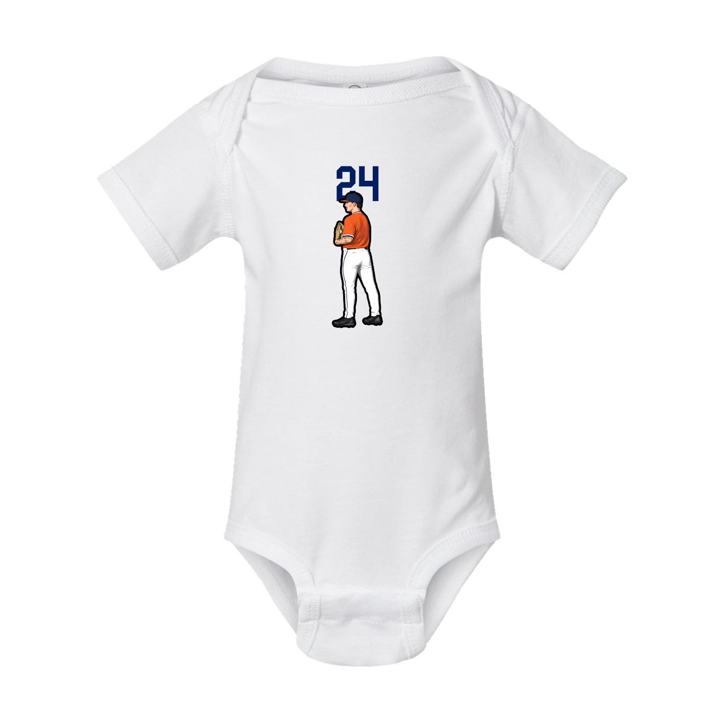 Baby Onesie — Number Top in White