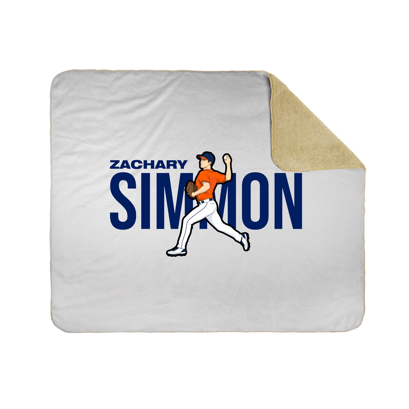 Throw Blanket — Player Name in White