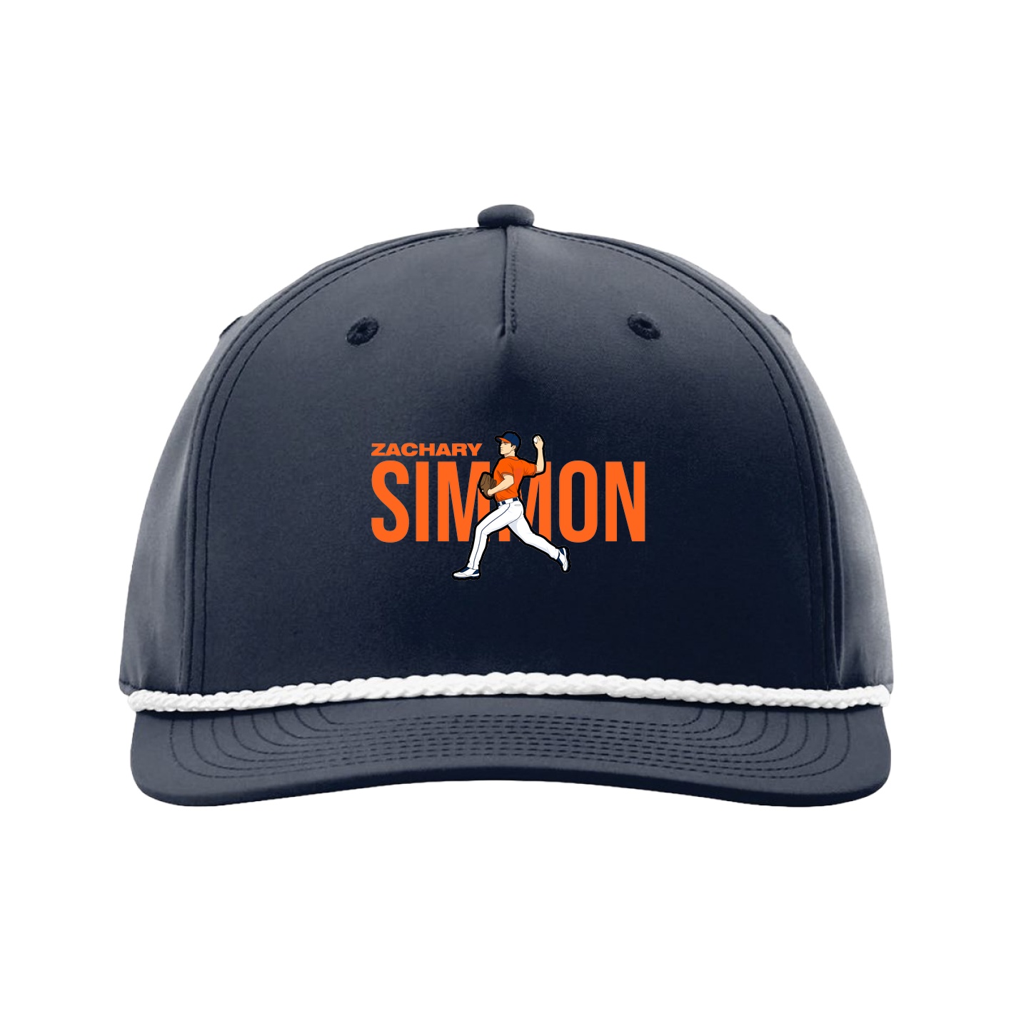 Five-Panel Classic Rope Cap — Player Name in Navy