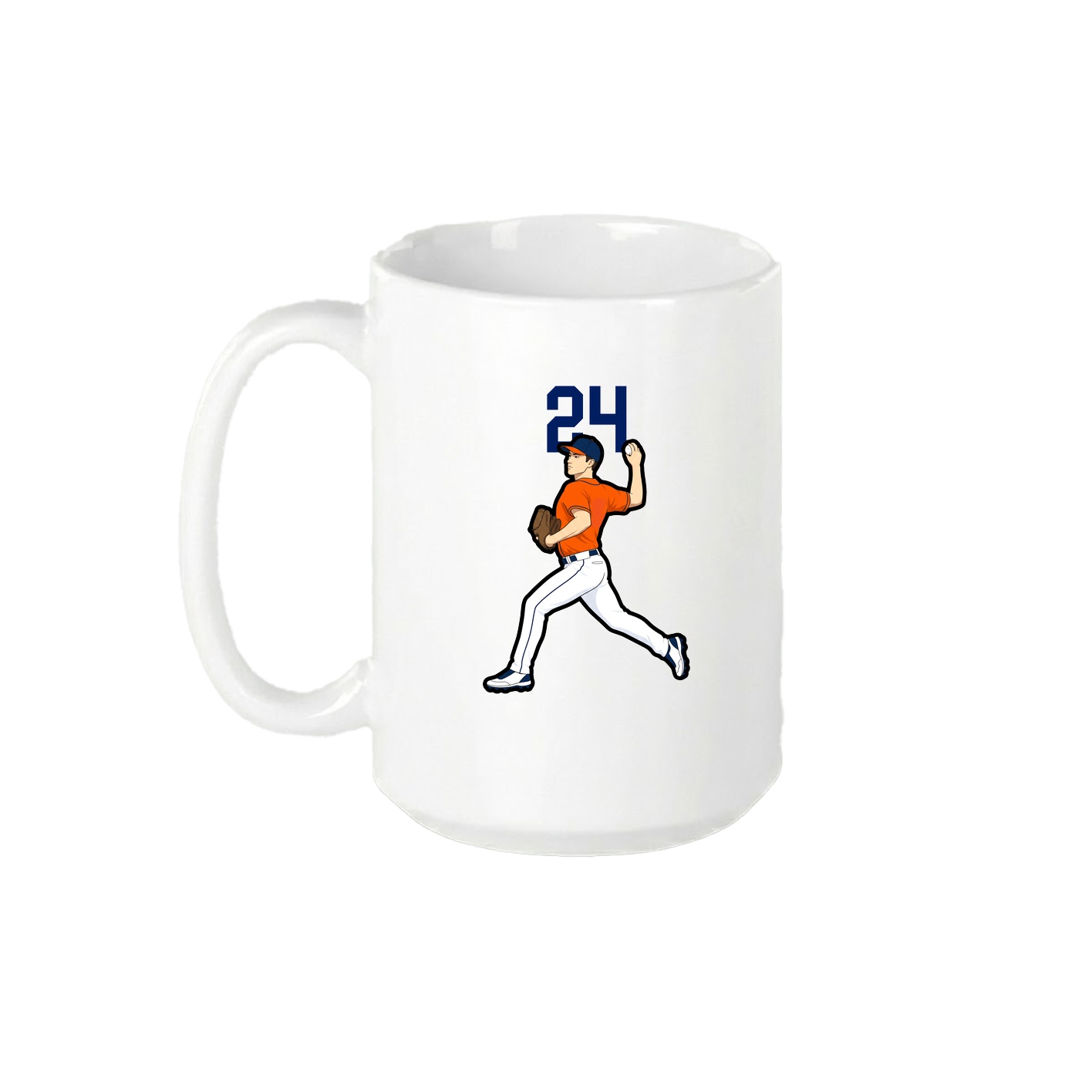 15oz Coffee Mug — Number Top in White