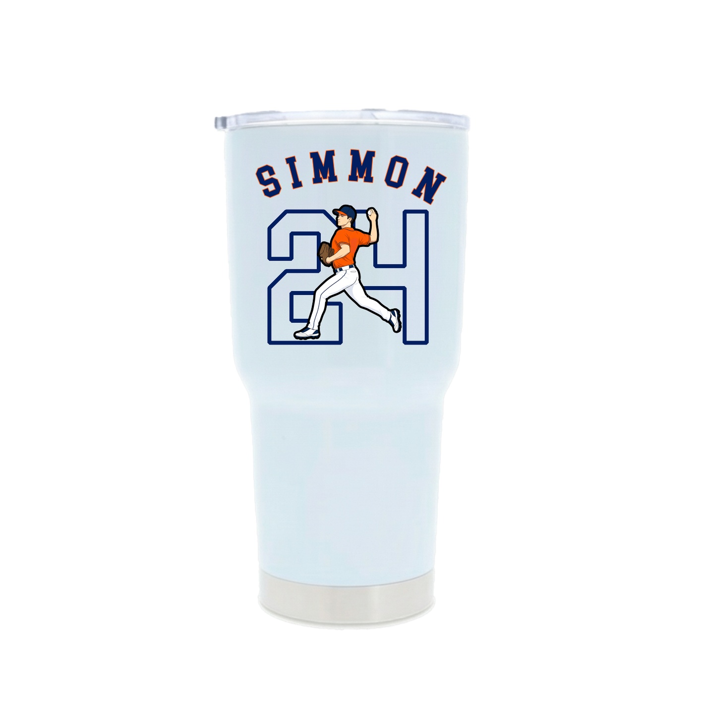 30oz Stainless Steel Tumbler — Shirsey Arch in White