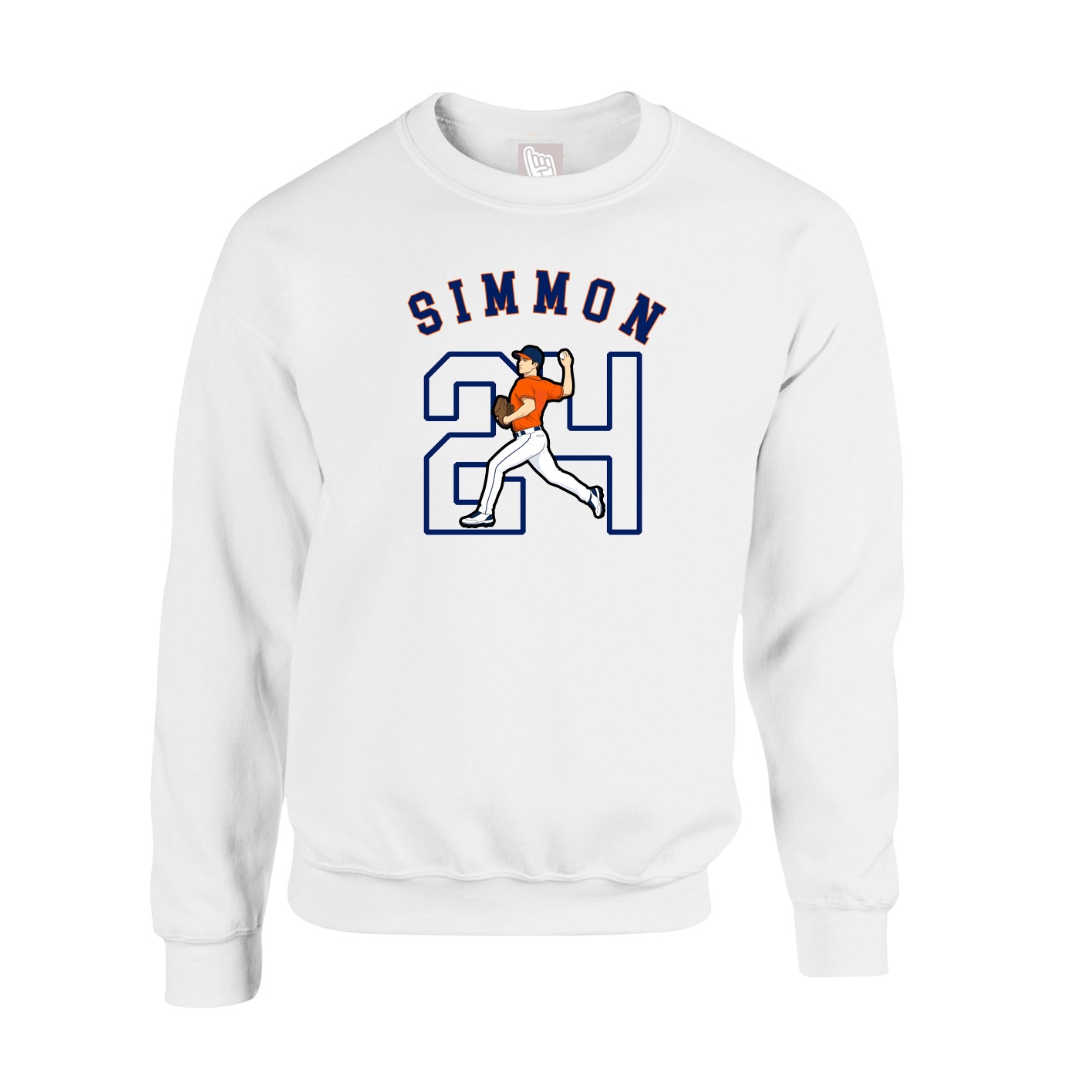 Fleece Crew — Shirsey Arch in White