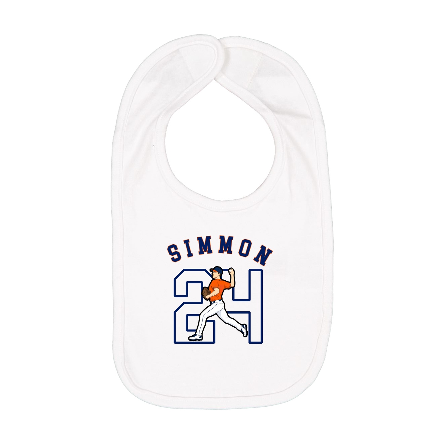 Infant Bib — Shirsey Arch in White