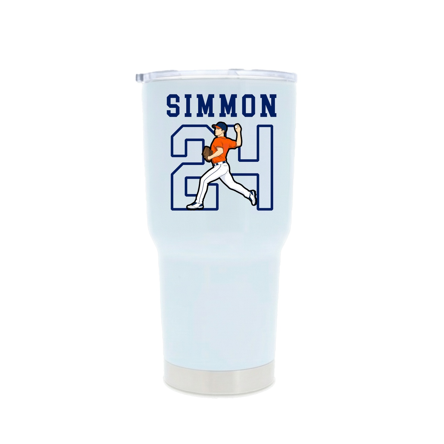 30oz Stainless Steel Tumbler — Shirsey in White