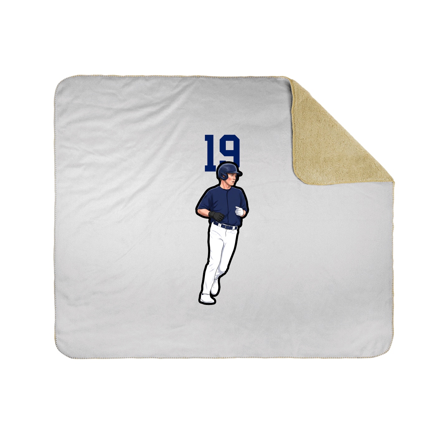 Throw Blanket — Number Top in White