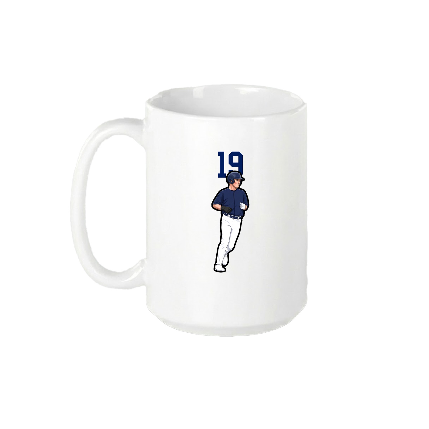 15oz Coffee Mug — Number Top in White
