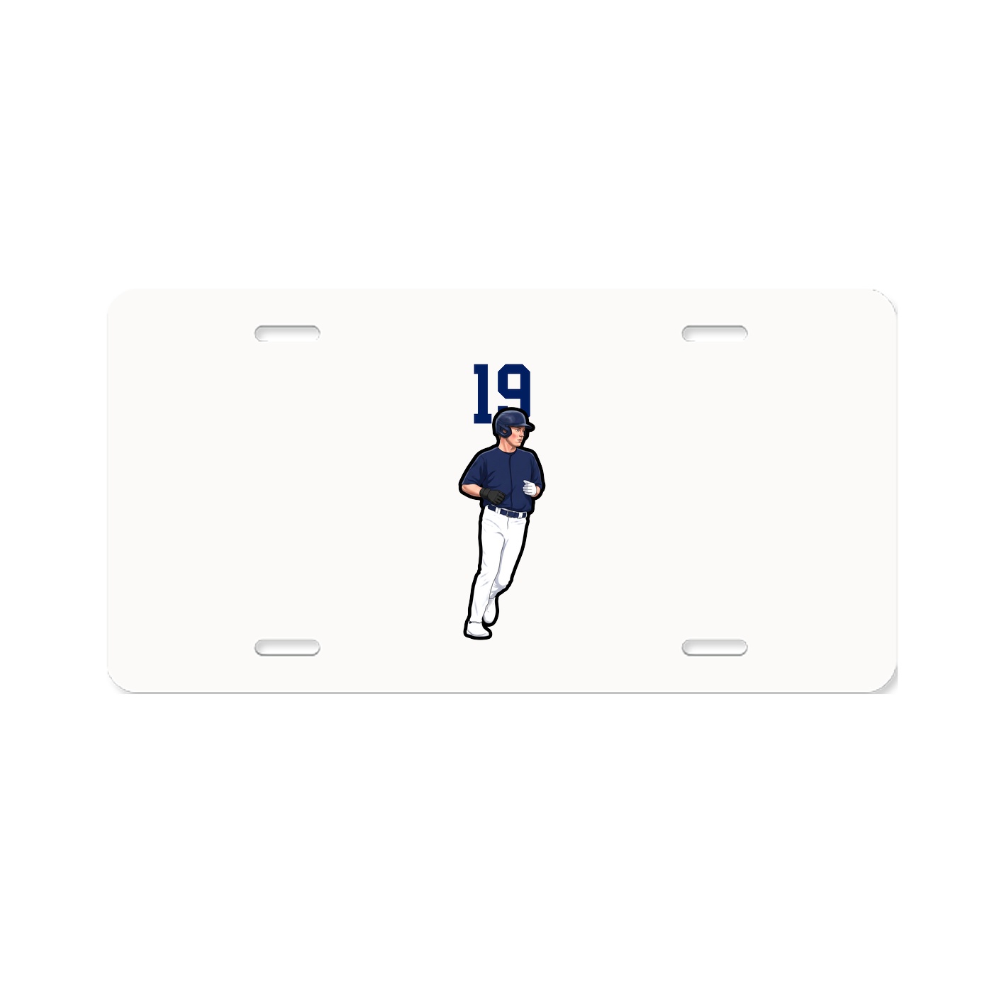 License Plate — Number Top in Classic