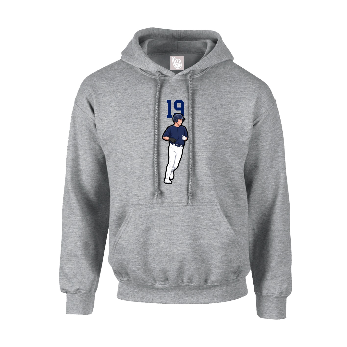 Hoodie — Number Top in Grey