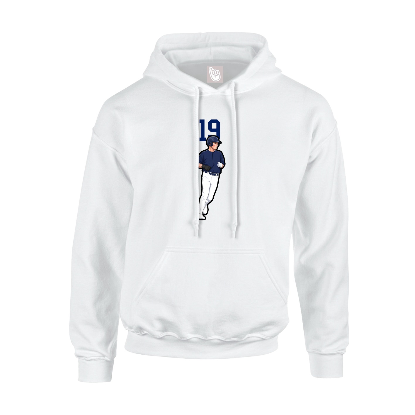 Hoodie — Number Top in White