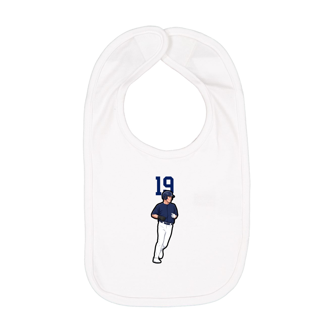 Infant Bib — Number Top in White