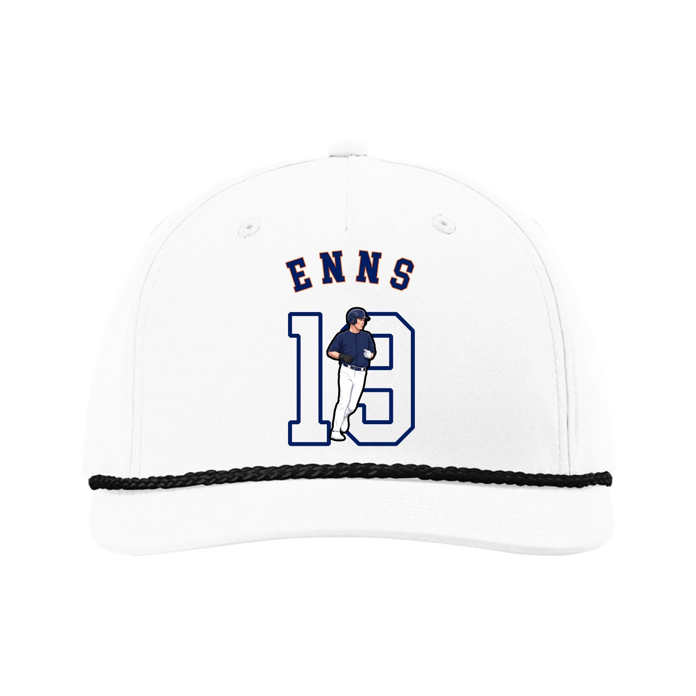 Five-Panel Classic Rope Cap — Shirsey Arch in White