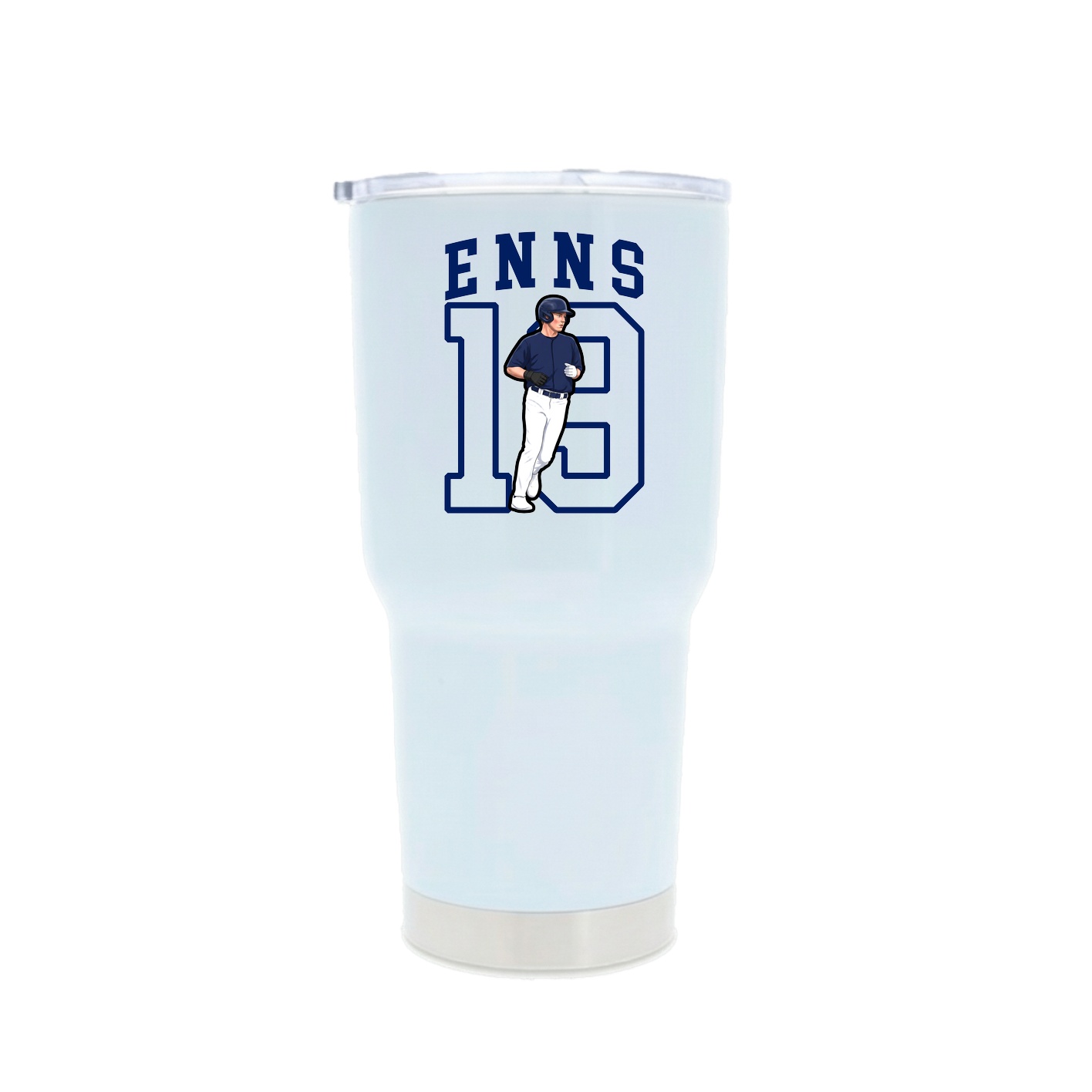 30oz Stainless Steel Tumbler — Shirsey in White