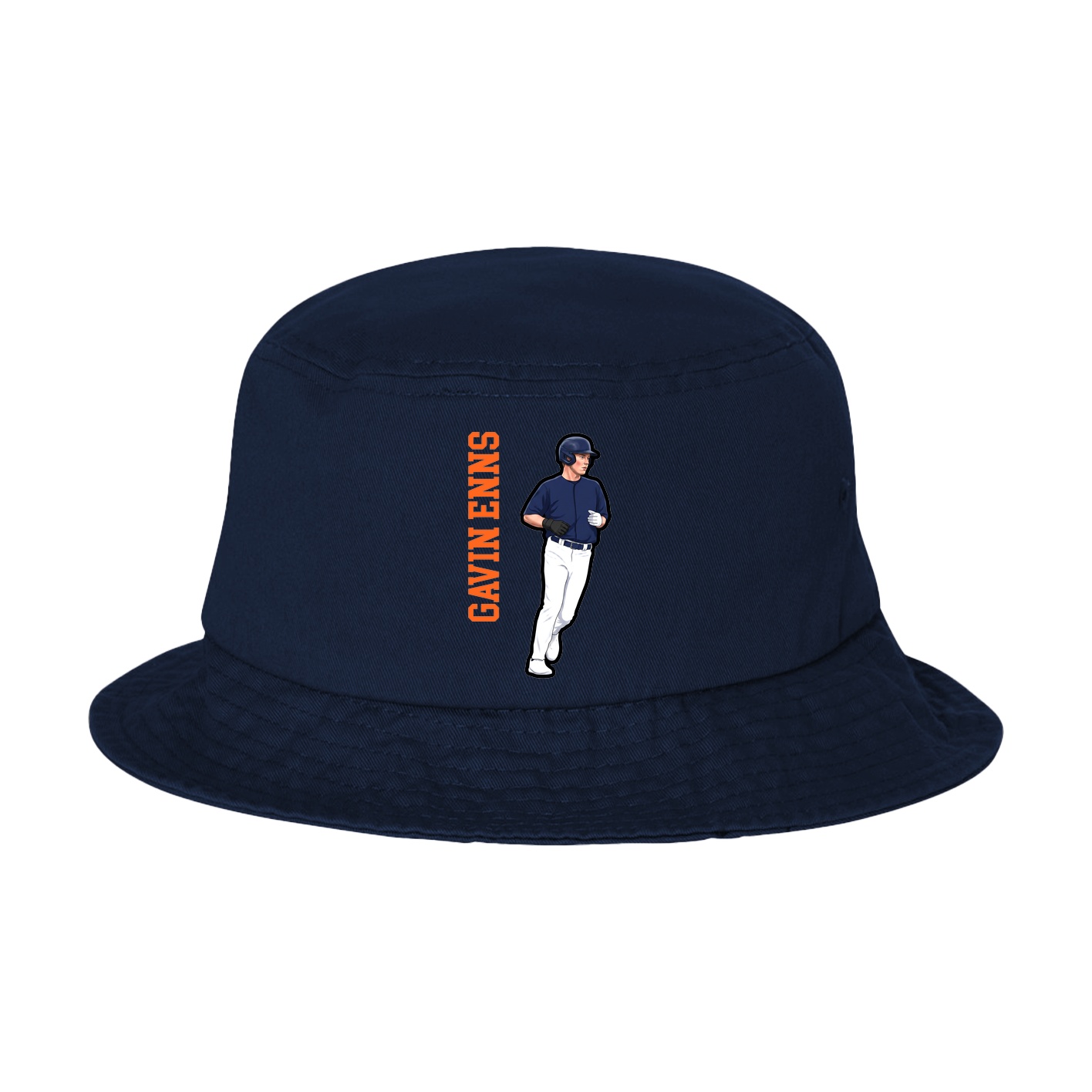 Bucket Cap — Name Vertical in Navy