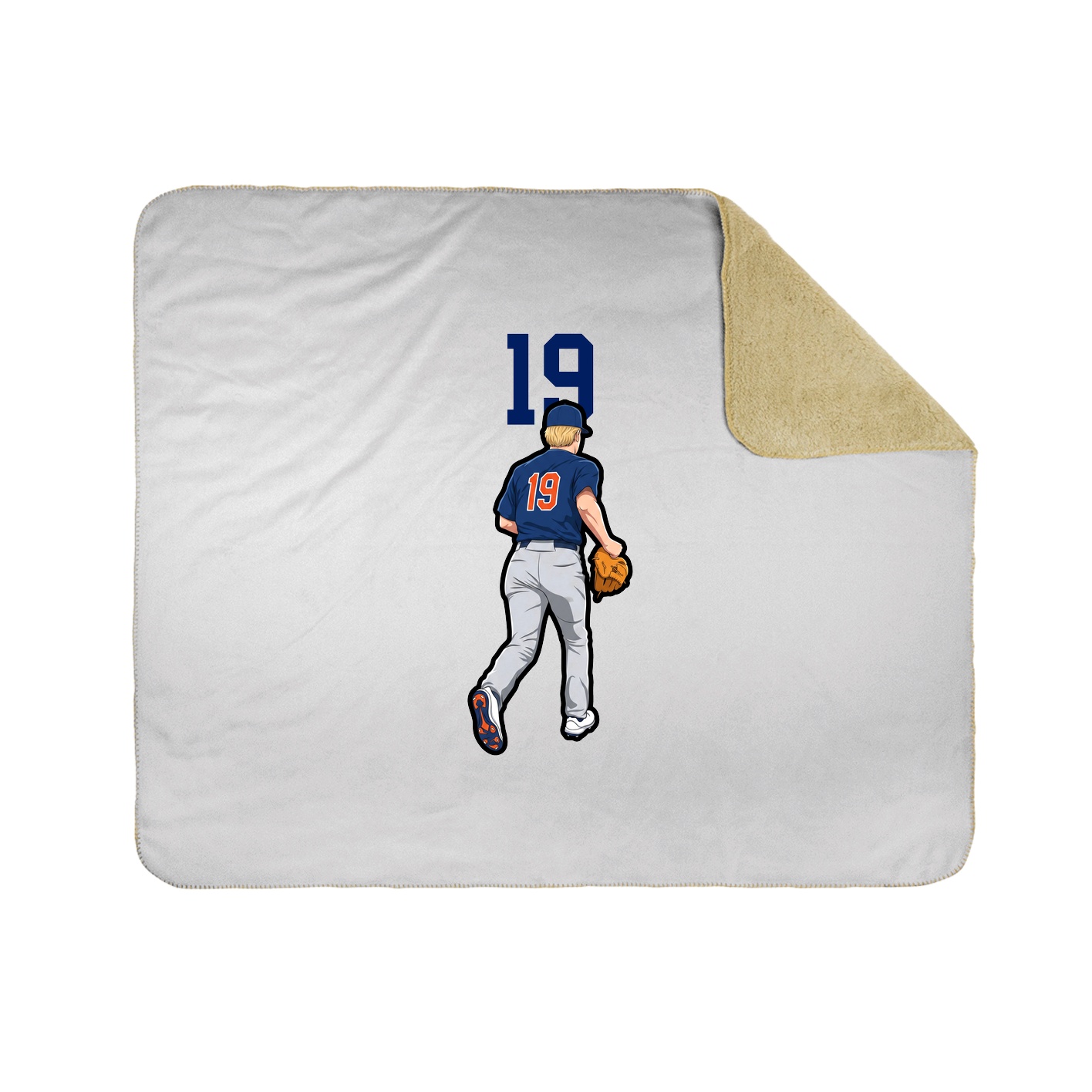 Throw Blanket — Number Top in White