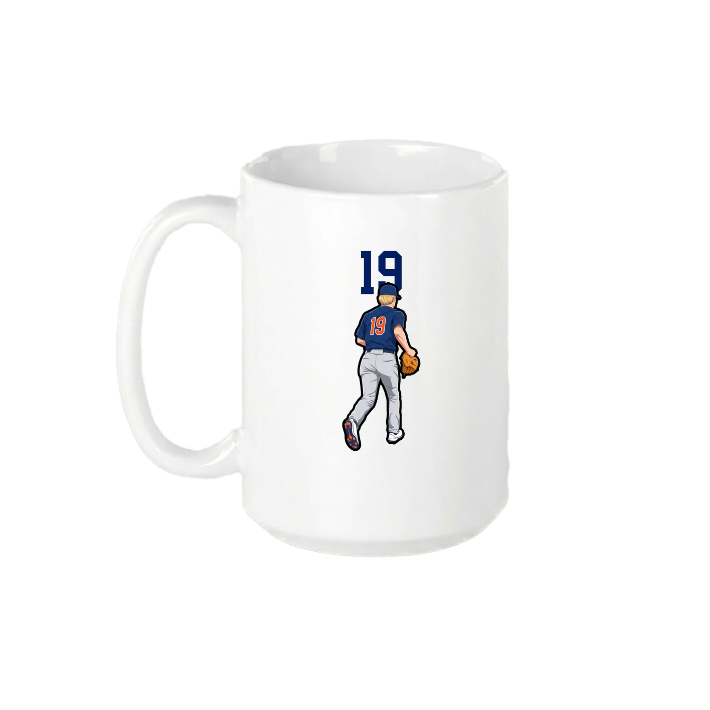 15oz Coffee Mug — Number Top in White