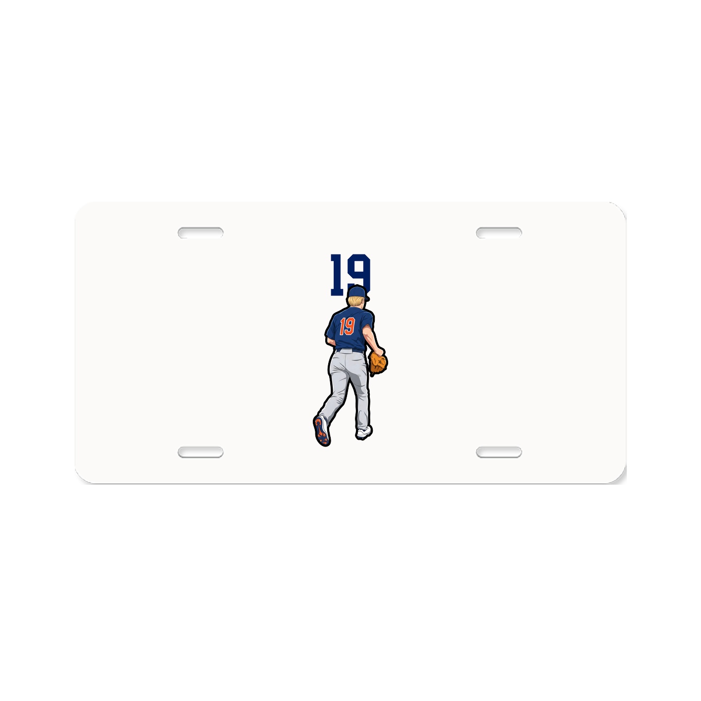 License Plate — Number Top in Classic