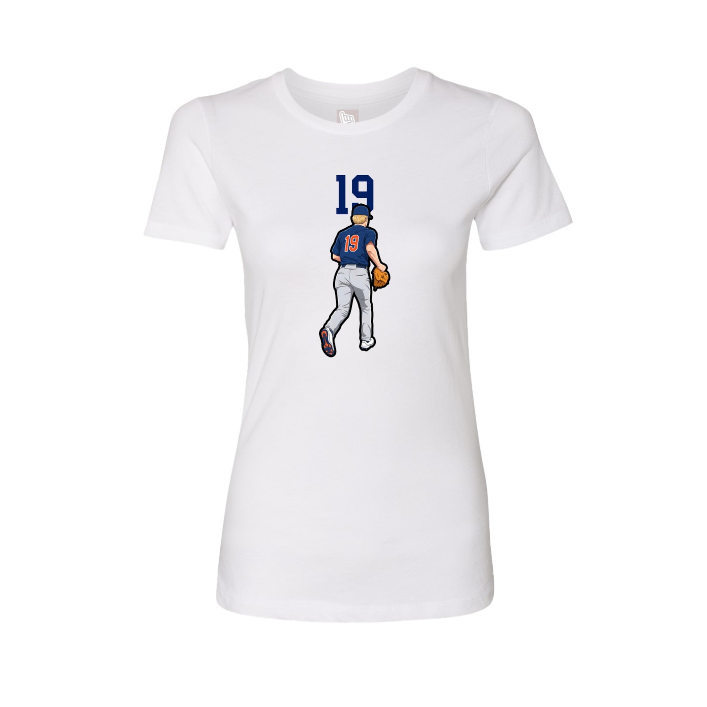 Womens Tee — Number Top in White