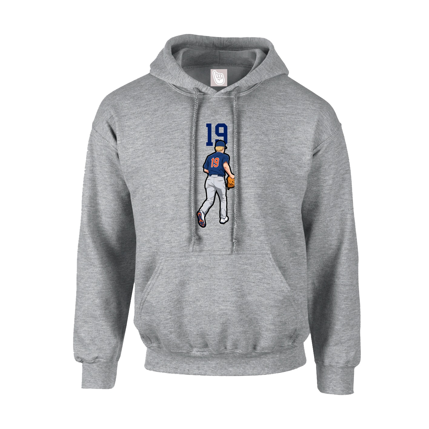 Hoodie — Number Top in Grey