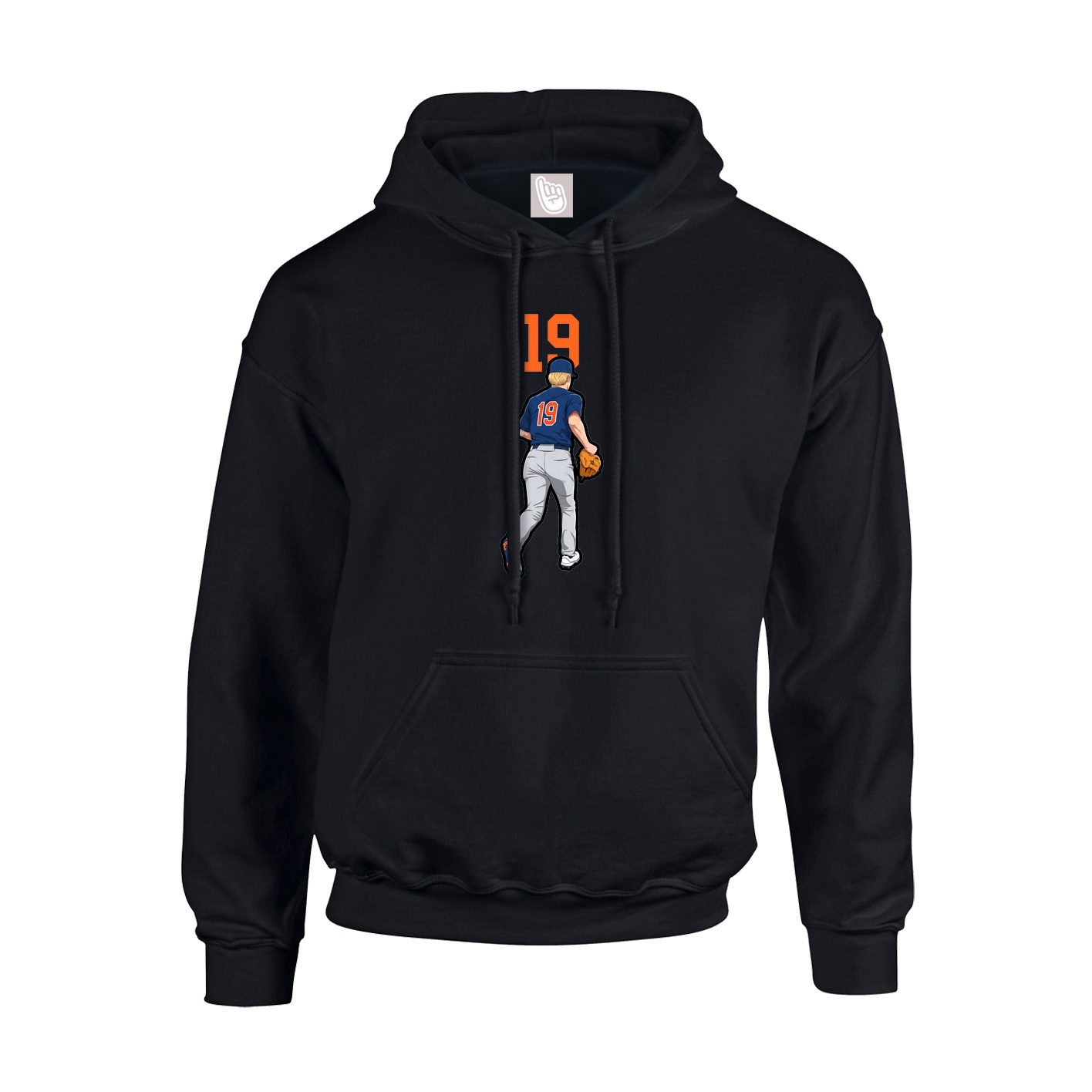 Youth Hoodie — Number Top in Black
