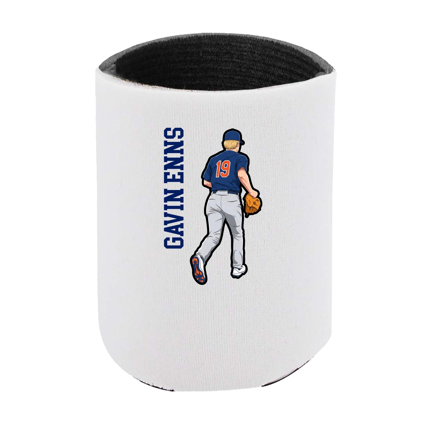 Can Holder — Name Vertical in White