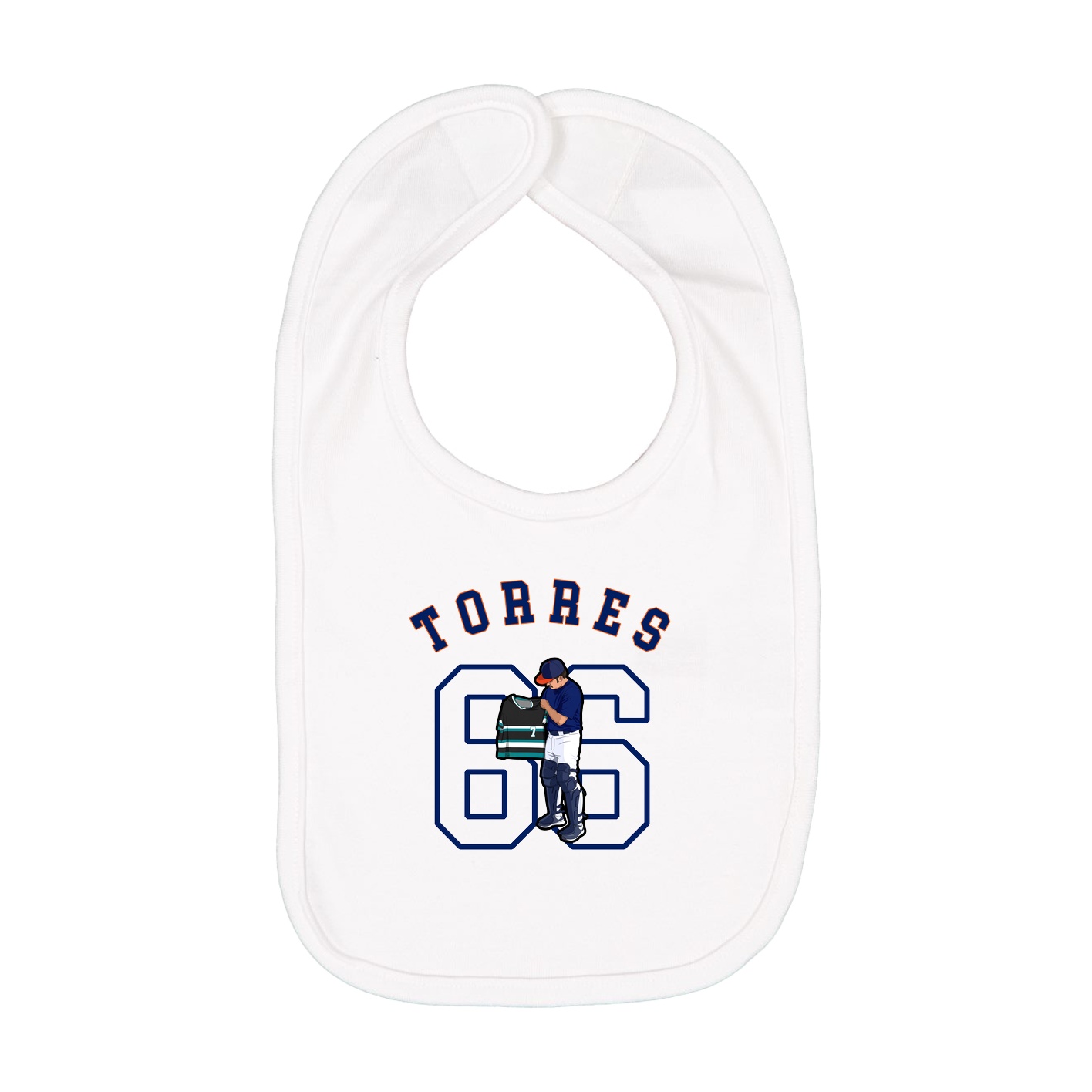 Infant Bib — Shirsey Arch in White