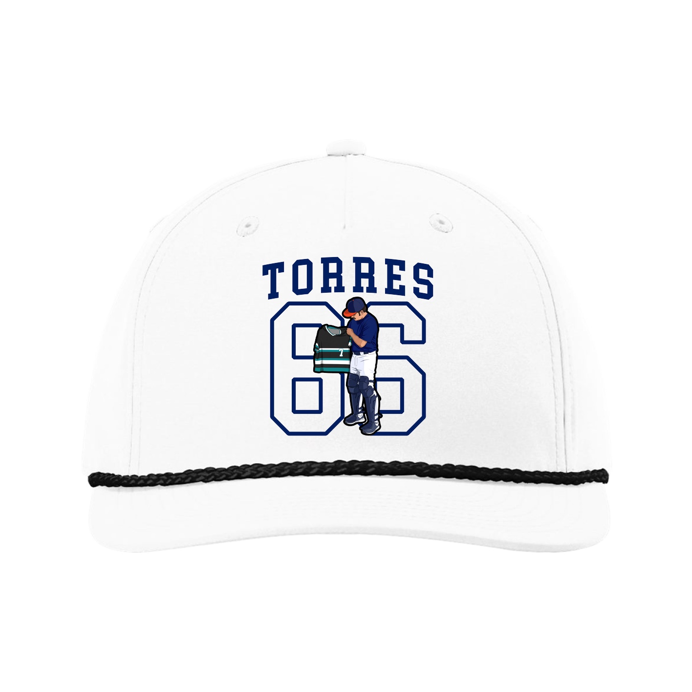 Five-Panel Classic Rope Cap — Shirsey in White