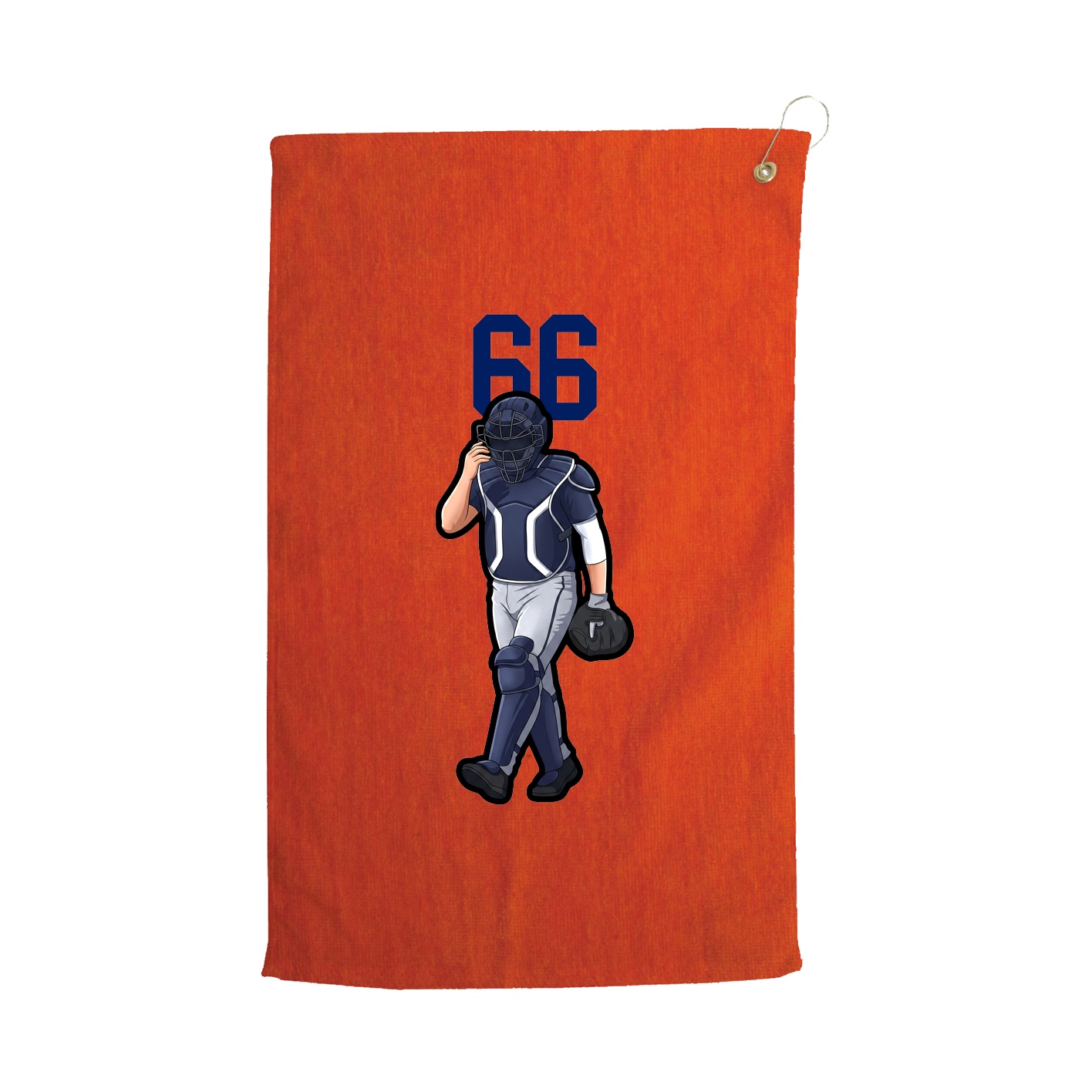 Golf Towel — Number Top in Orange