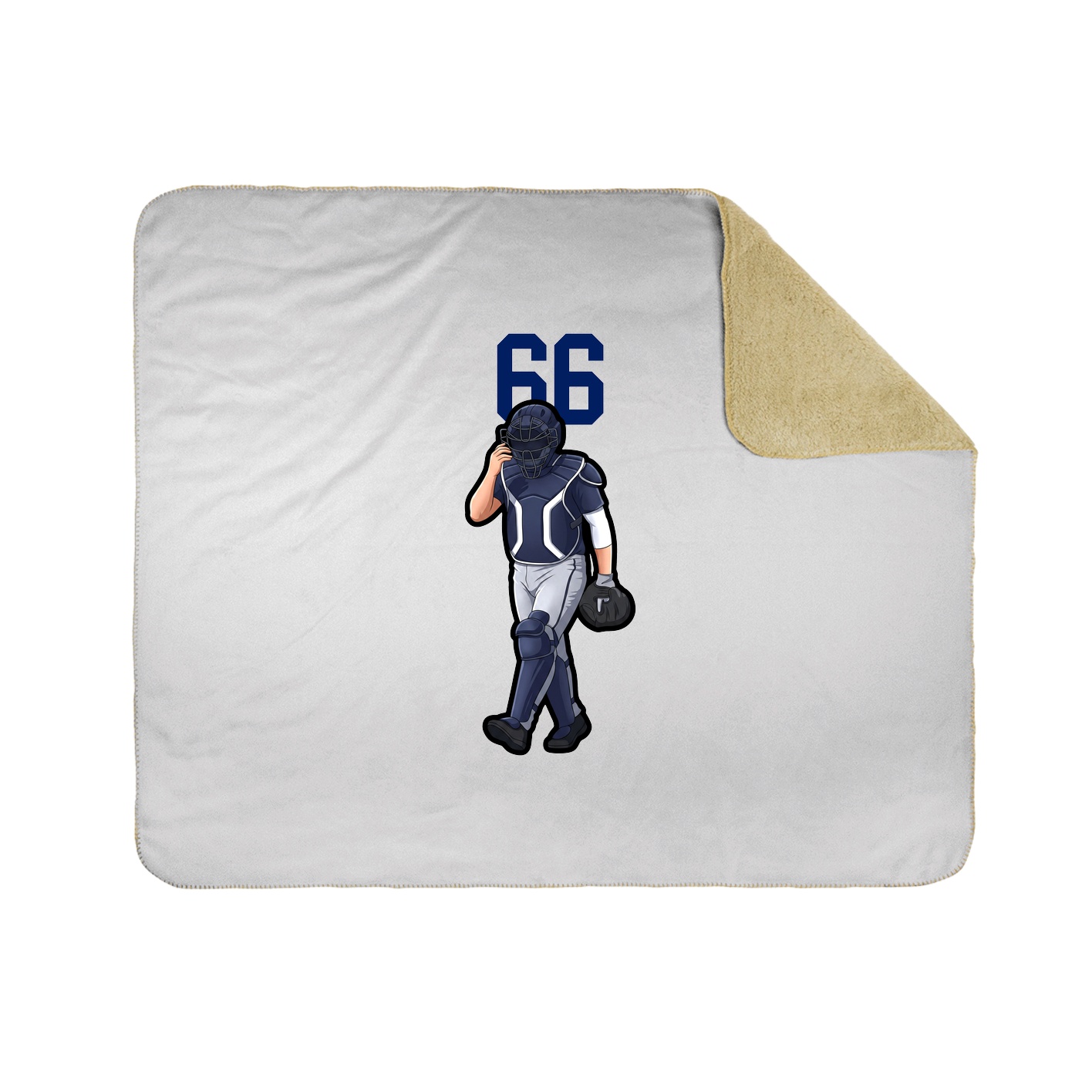 Throw Blanket — Number Top in White