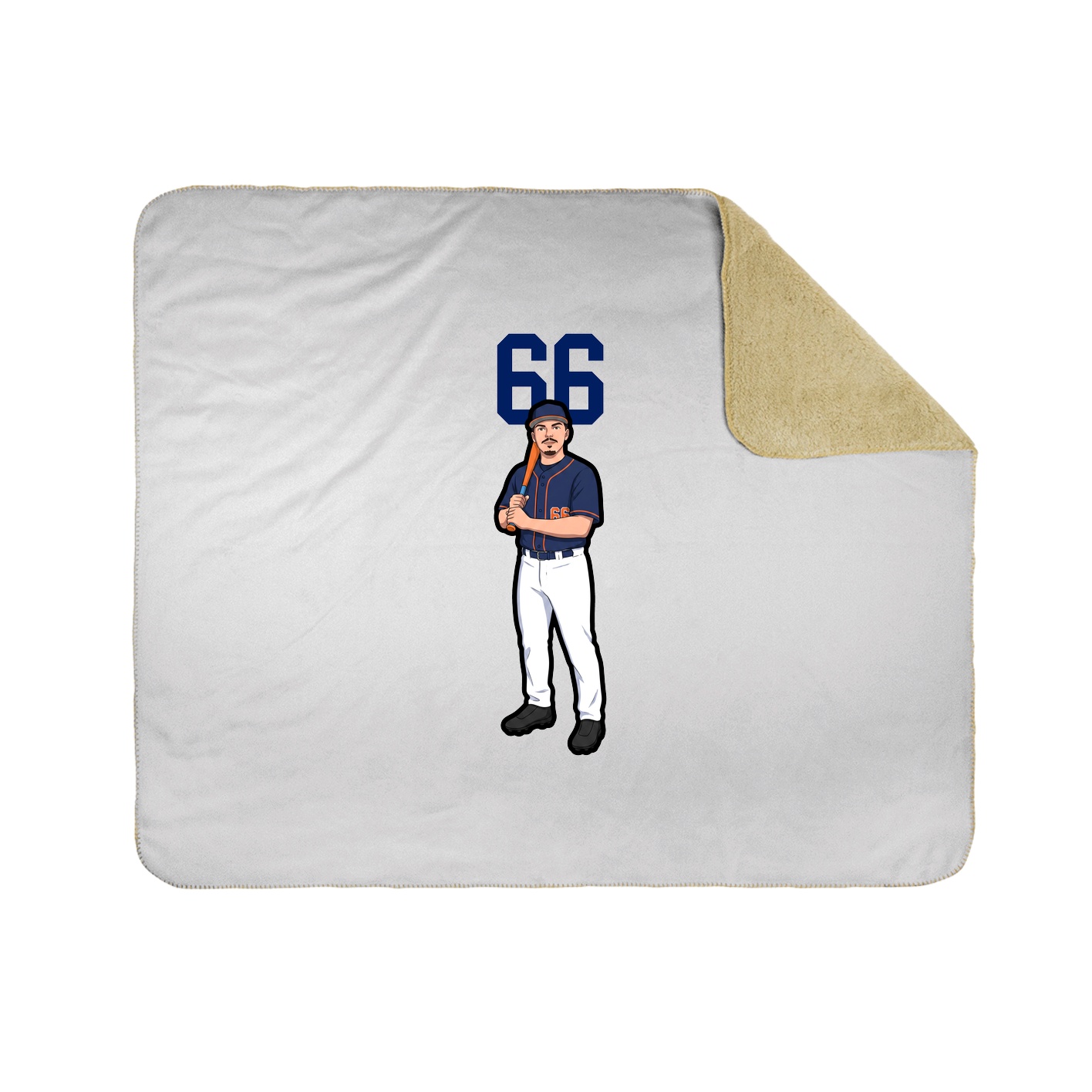 Throw Blanket — Number Top in White