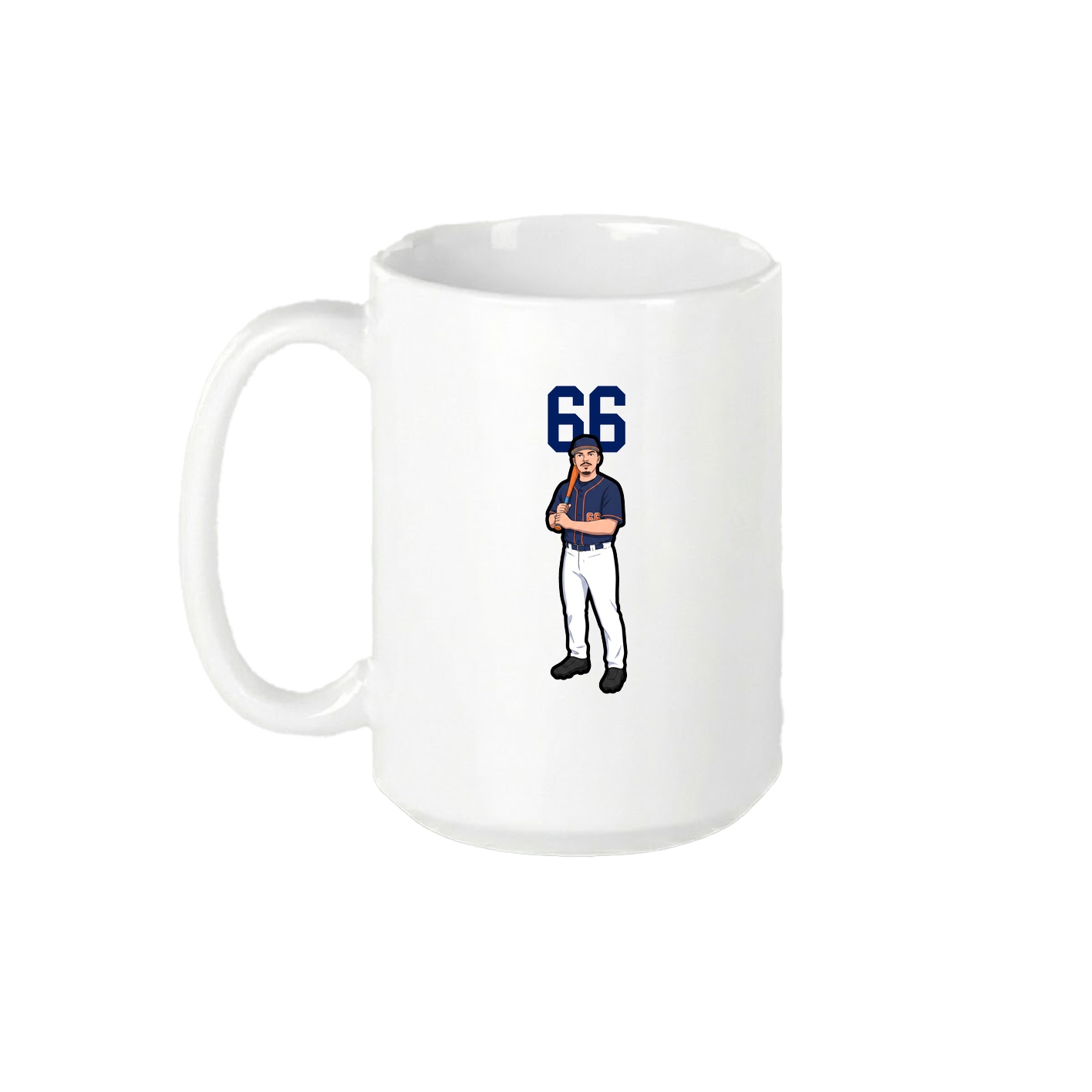 15oz Coffee Mug — Number Top in White