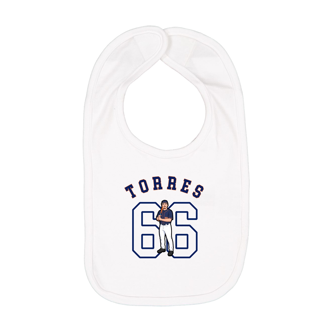 Infant Bib — Shirsey Arch in White