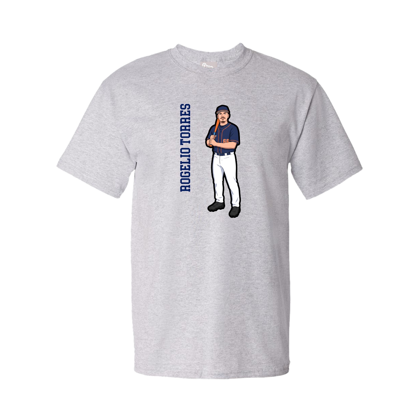 Youth Tee — Name Vertical in Grey