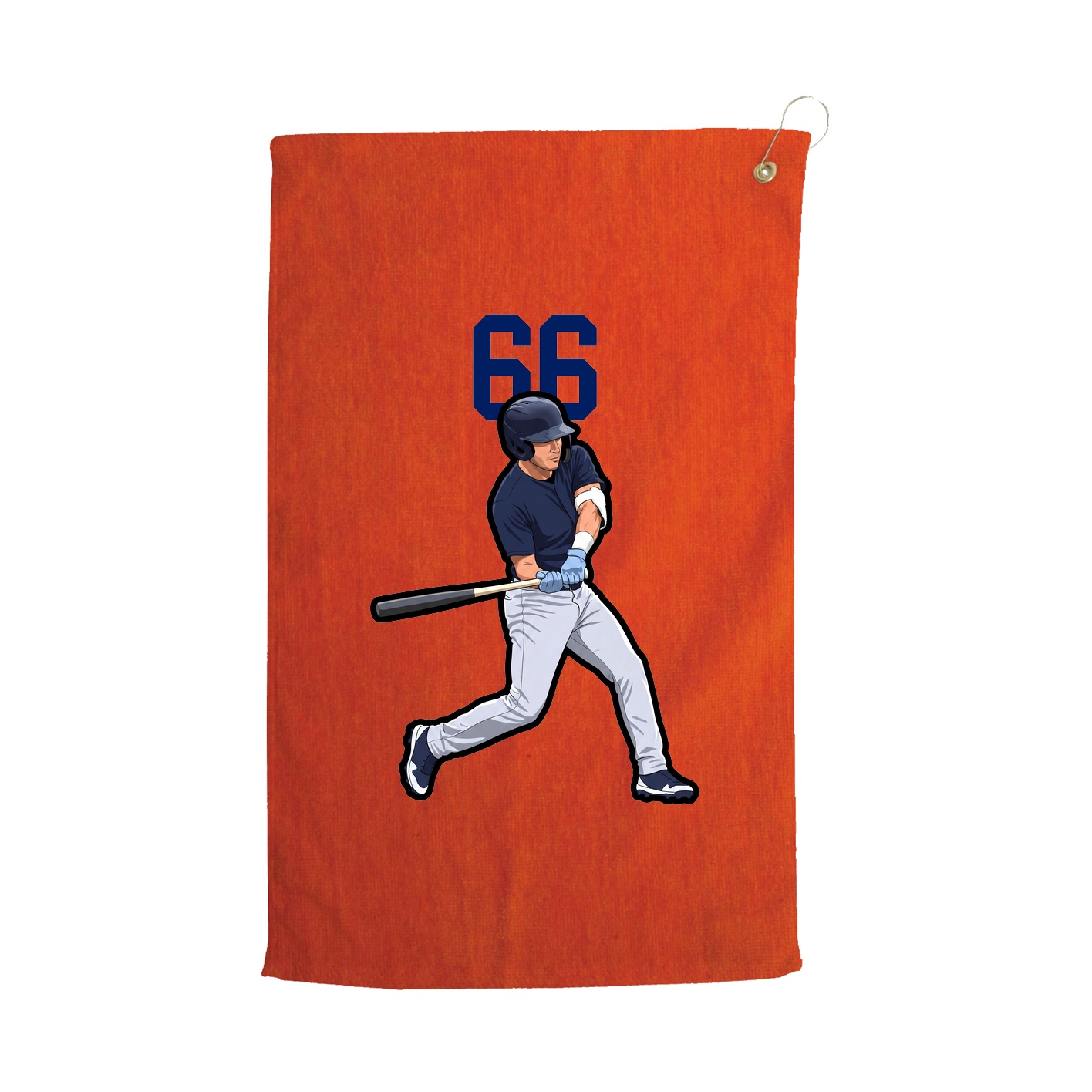 Golf Towel — Number Top in Orange