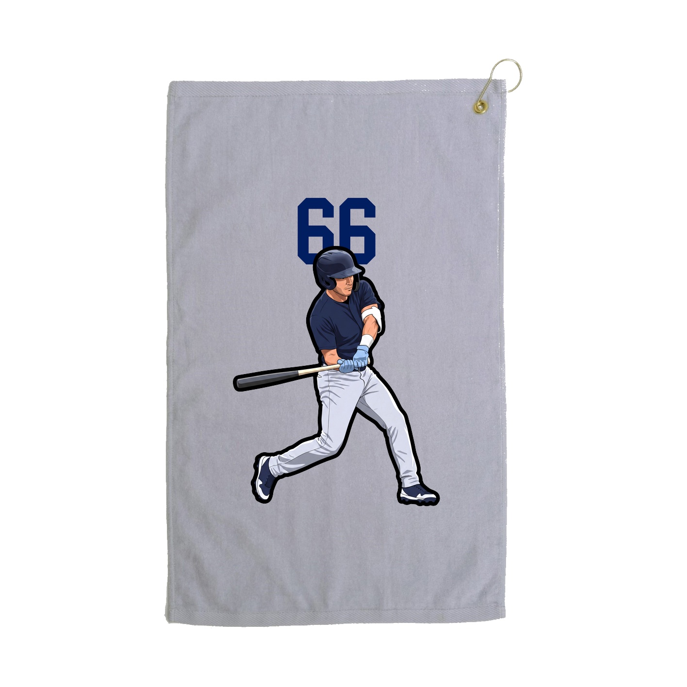Golf Towel — Number Top in Grey