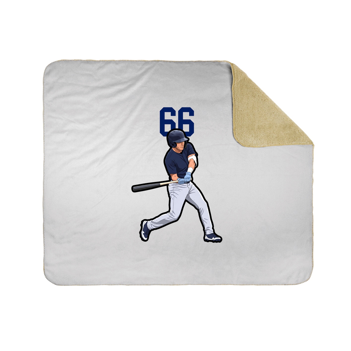 Throw Blanket — Number Top in White