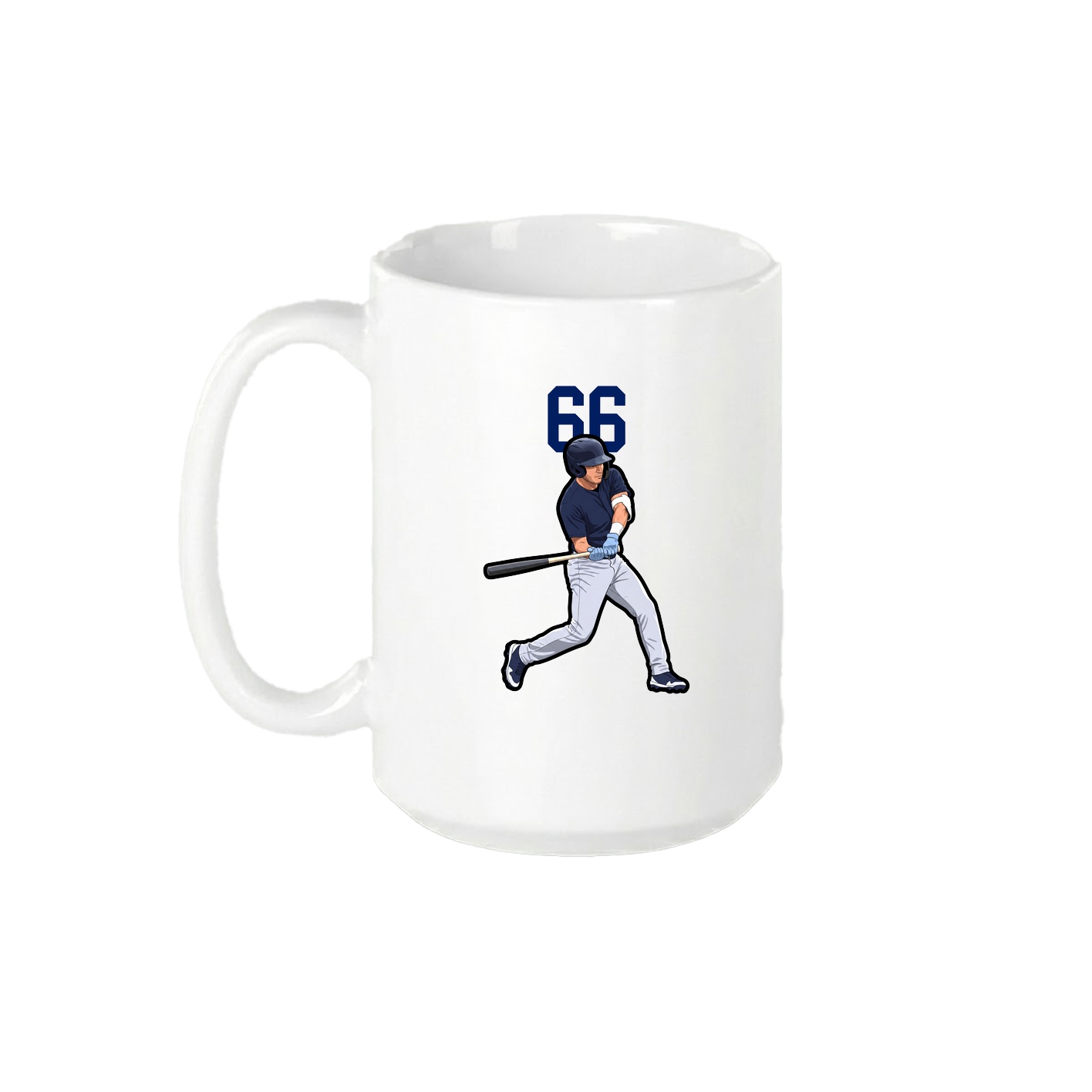 15oz Coffee Mug — Number Top in White