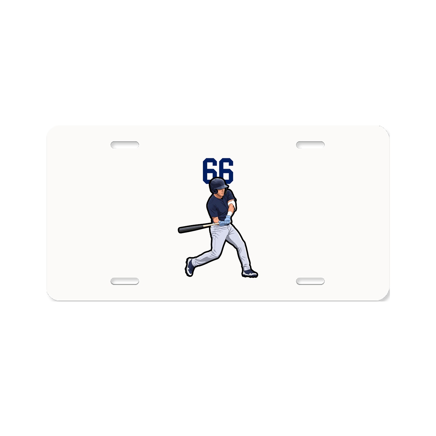 License Plate — Number Top in Classic
