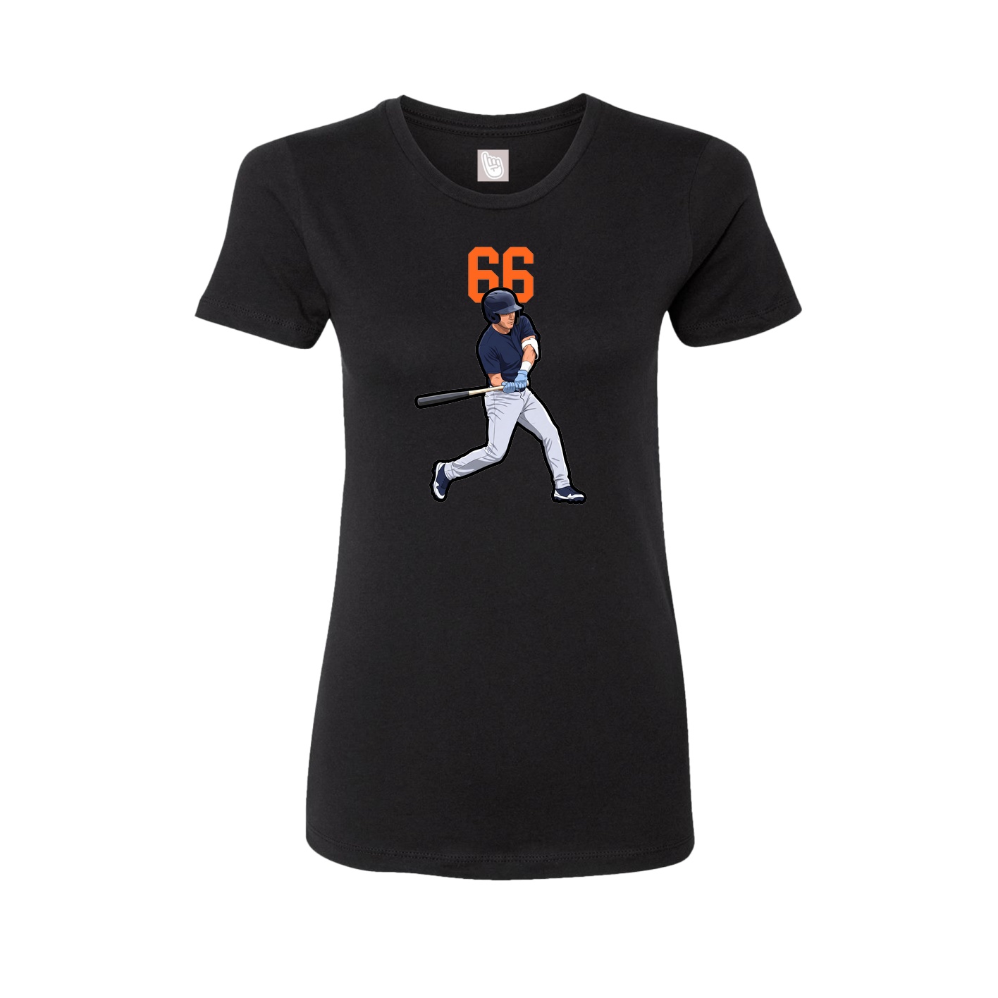 Womens Tee — Number Top in Black