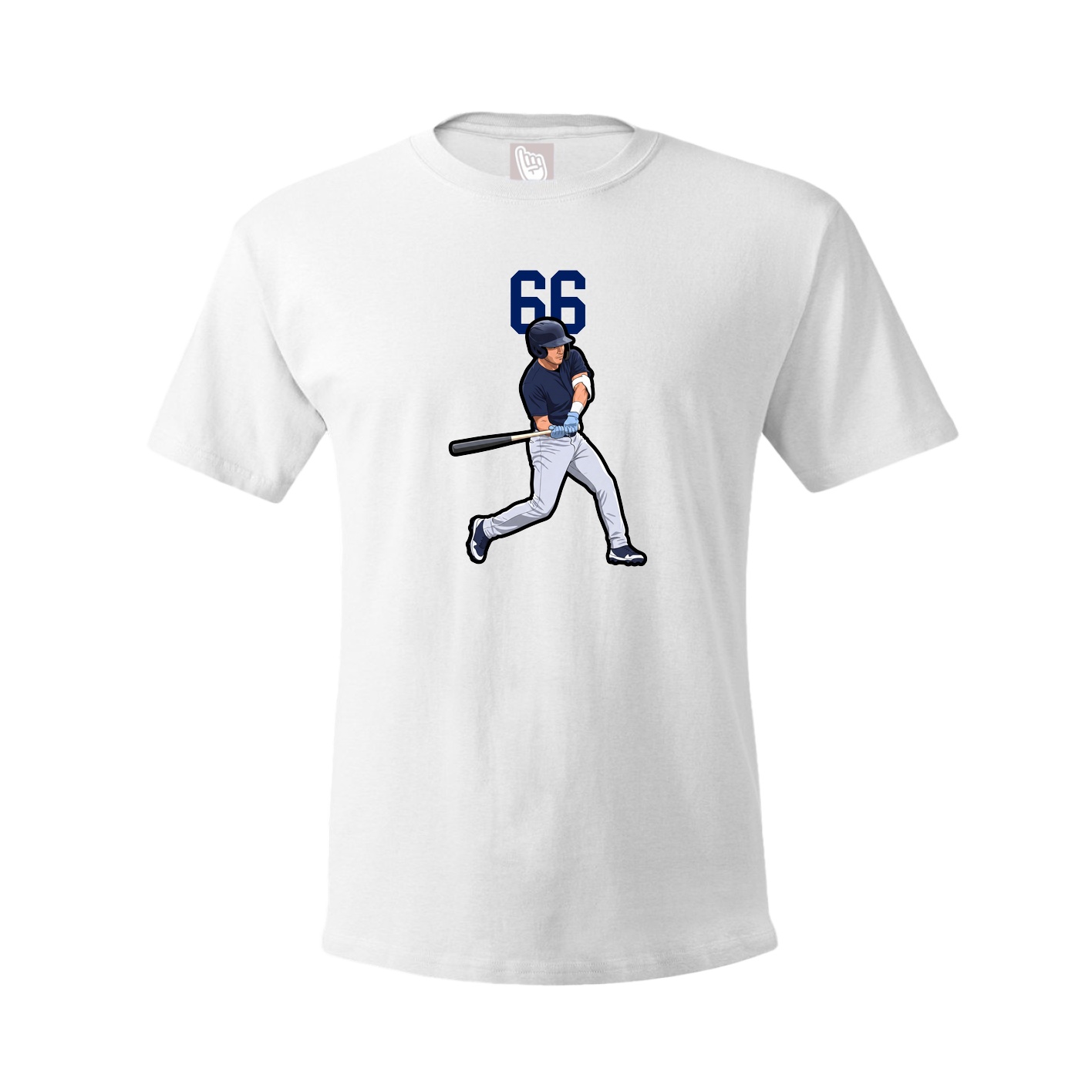 Youth Tee — Number Top in White
