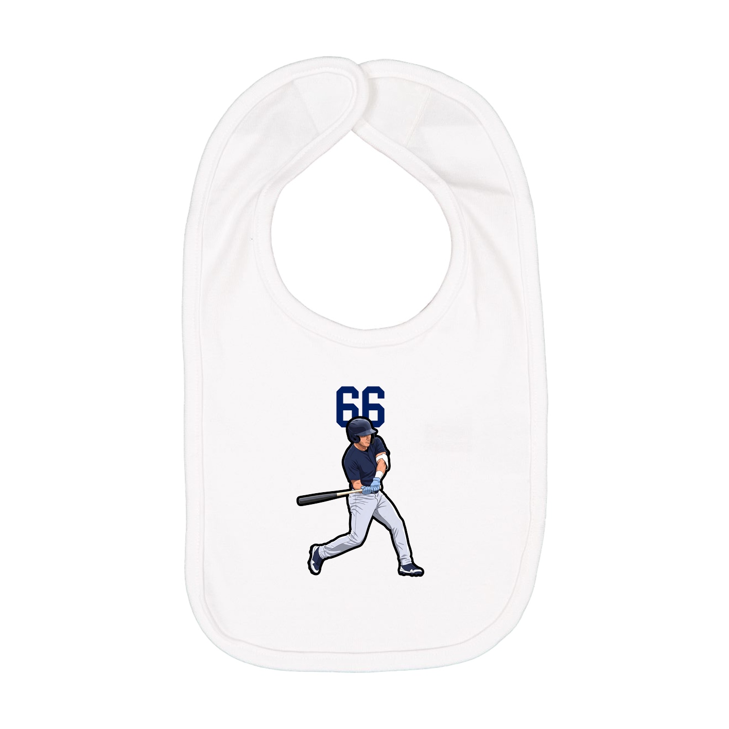 Infant Bib — Number Top in White