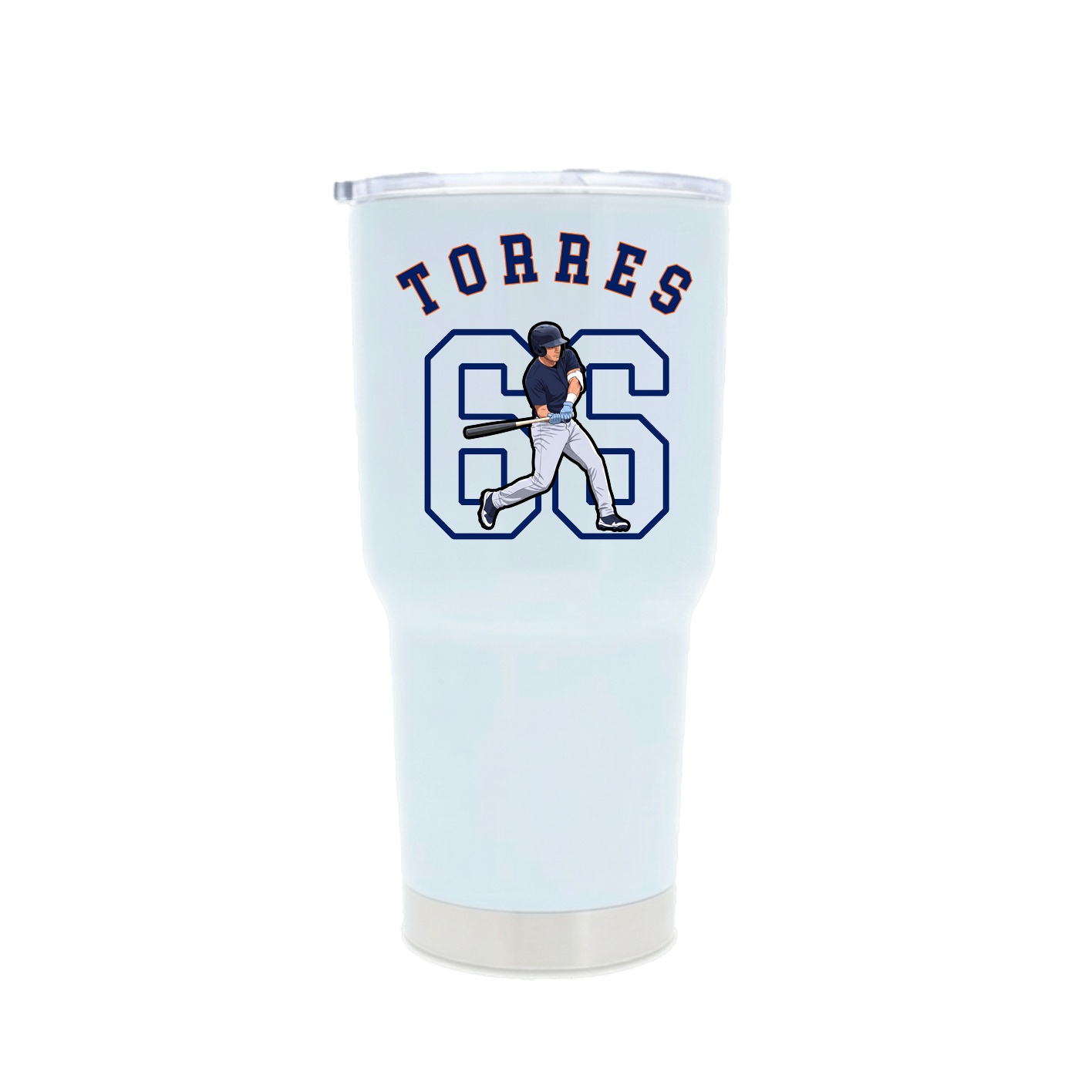 30oz Stainless Steel Tumbler — Shirsey Arch in White