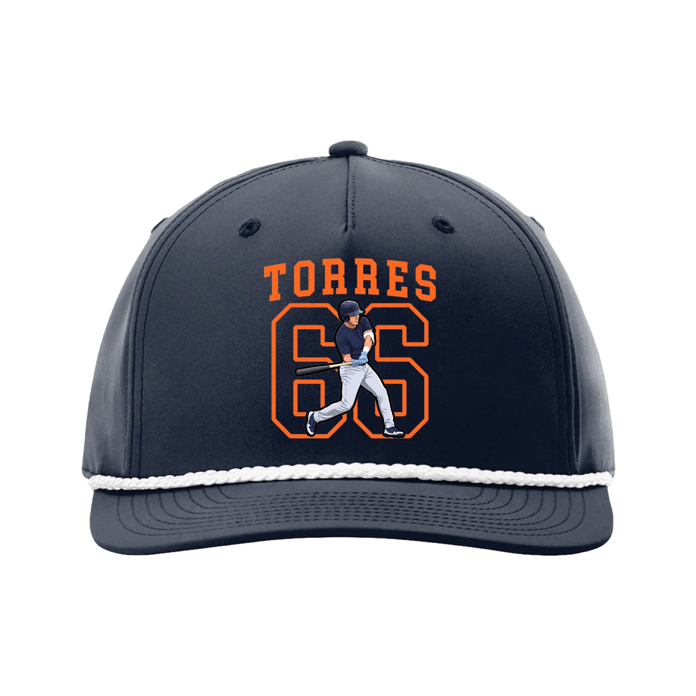Five-Panel Classic Rope Cap — Shirsey in Navy