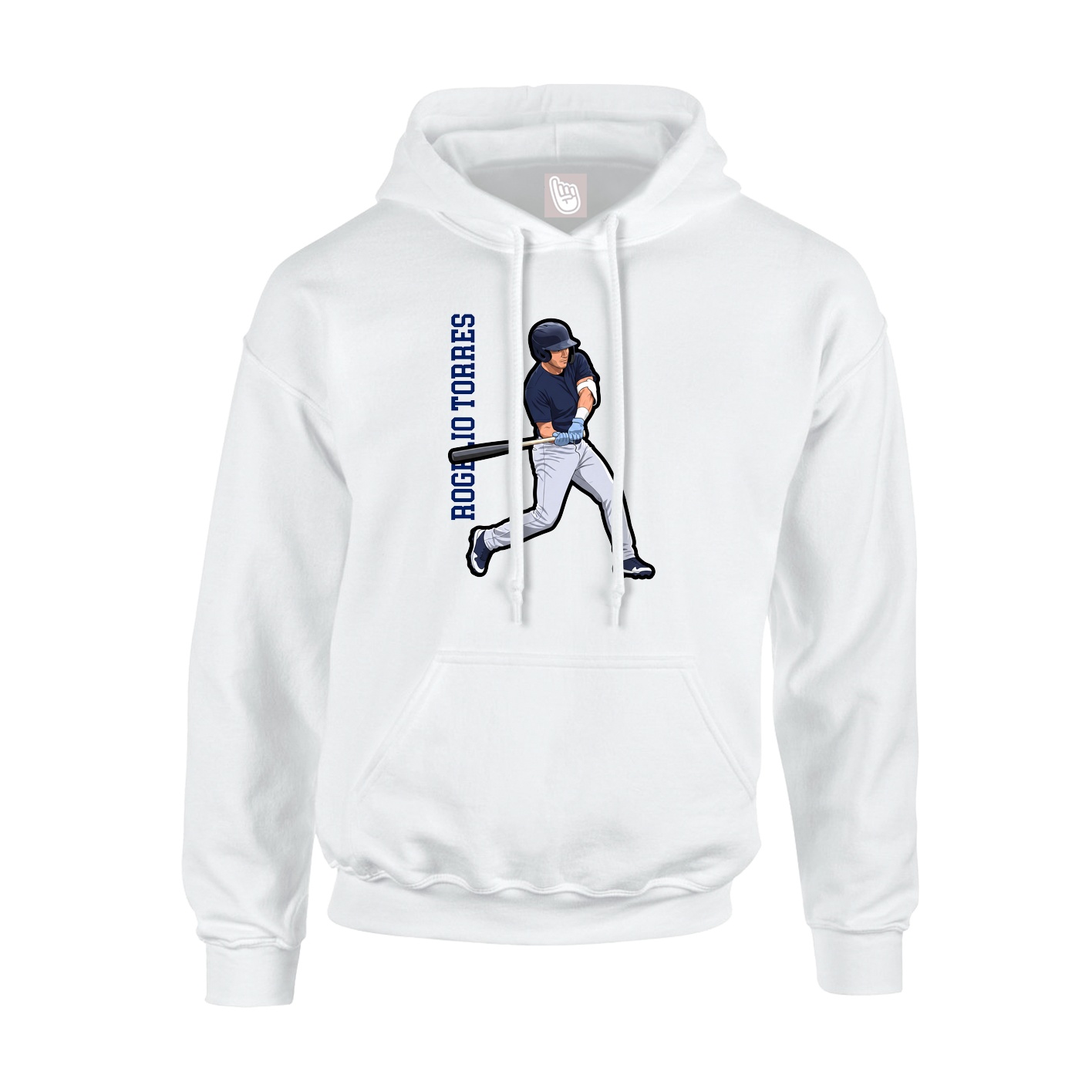 Hoodie — Name Vertical in White