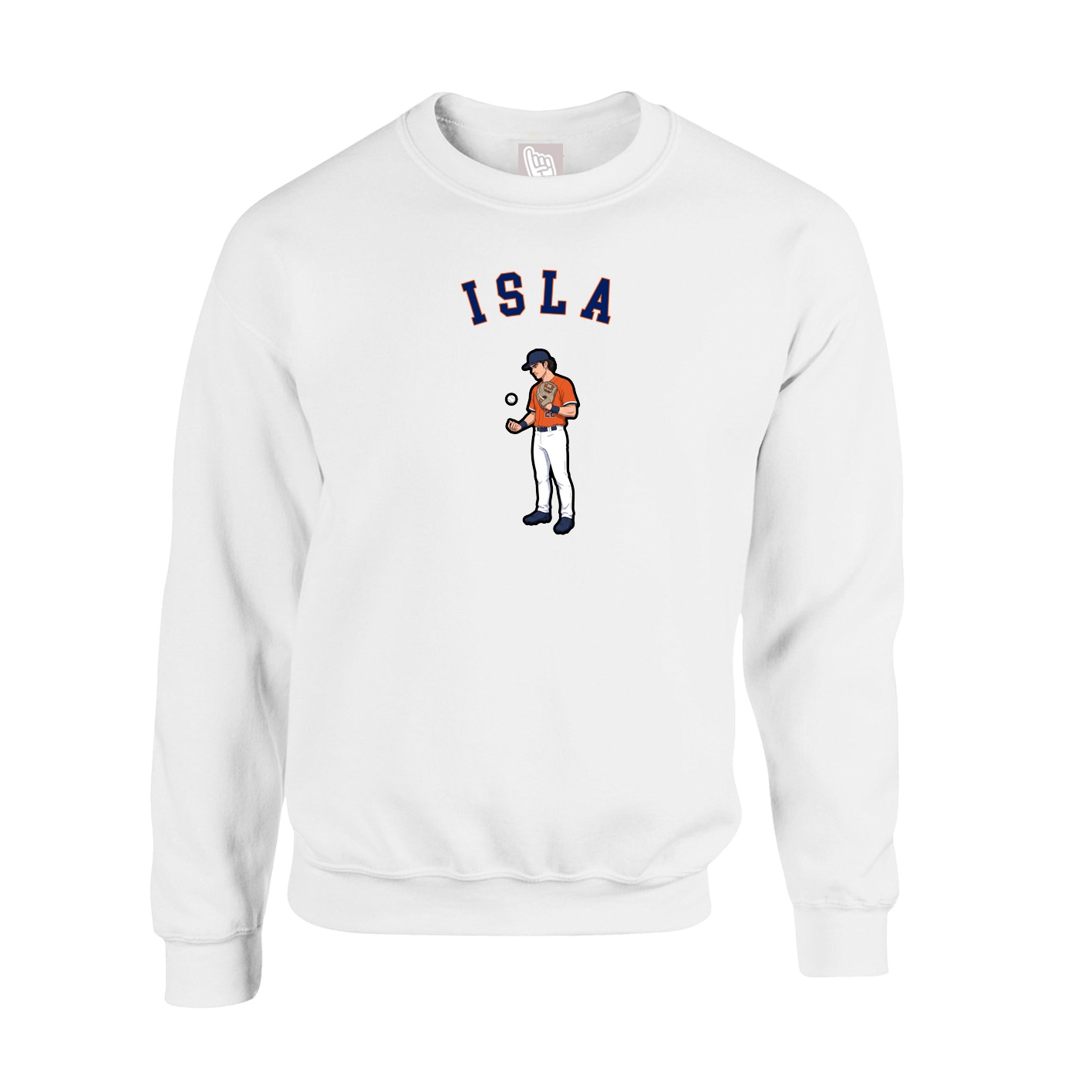 Fleece Crew — Shirsey Arch in White