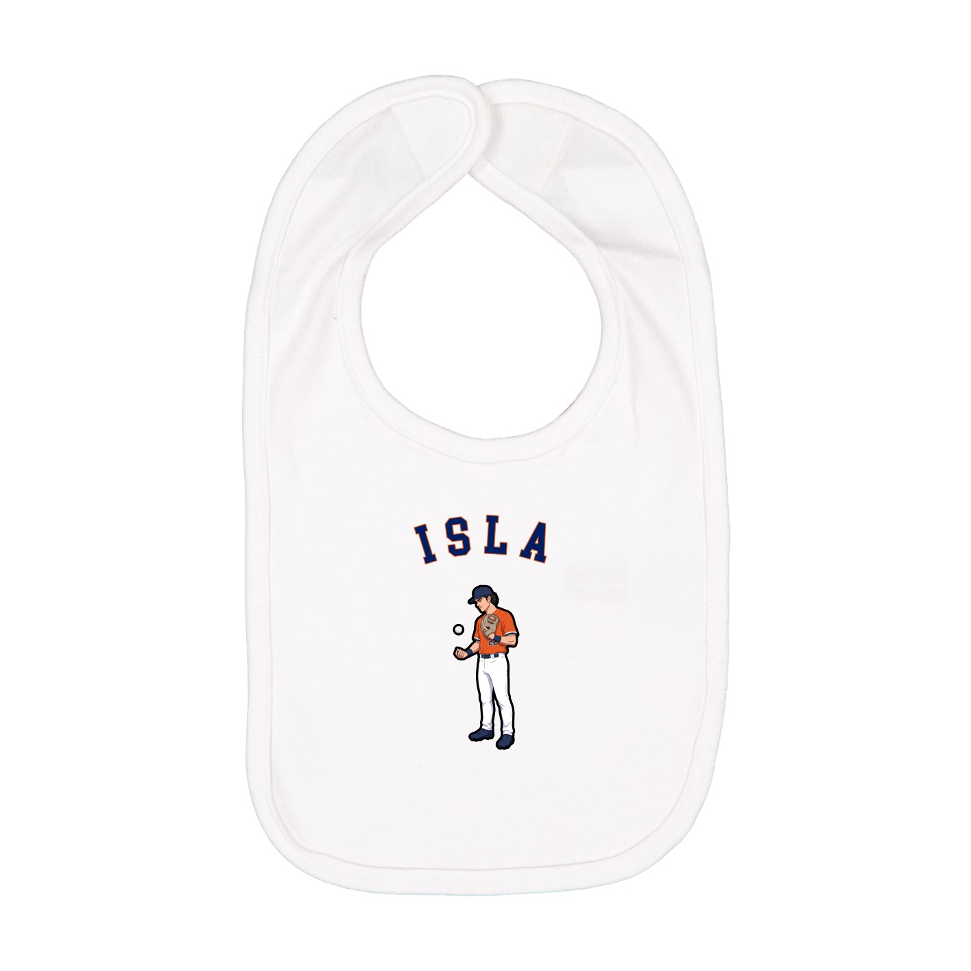 Infant Bib — Shirsey Arch in White