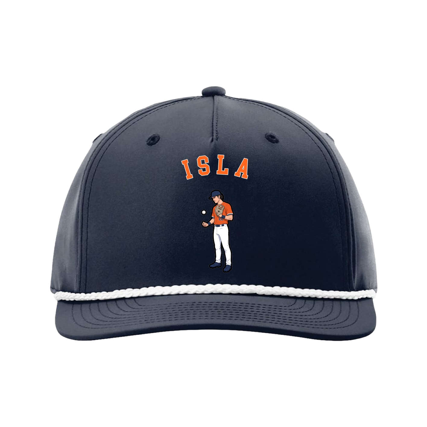 Five-Panel Classic Rope Cap — Shirsey Arch in Navy
