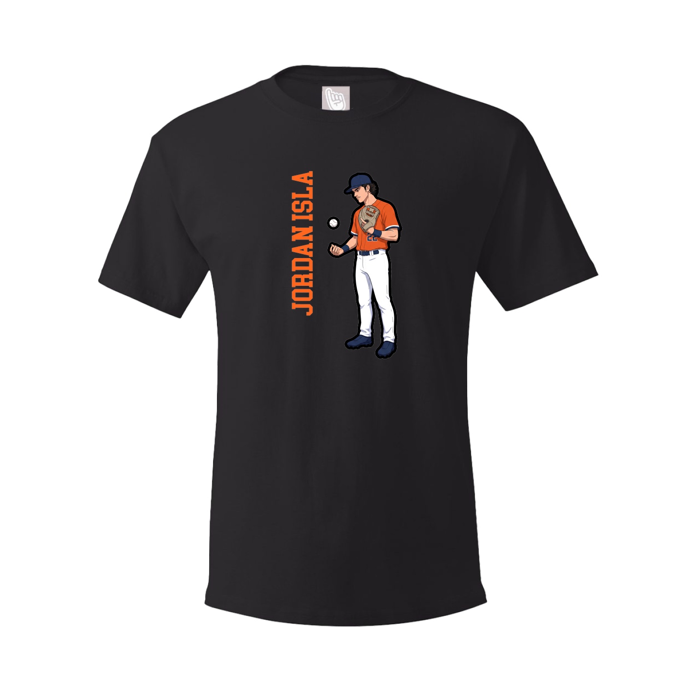 Youth Tee — Name Vertical in Black