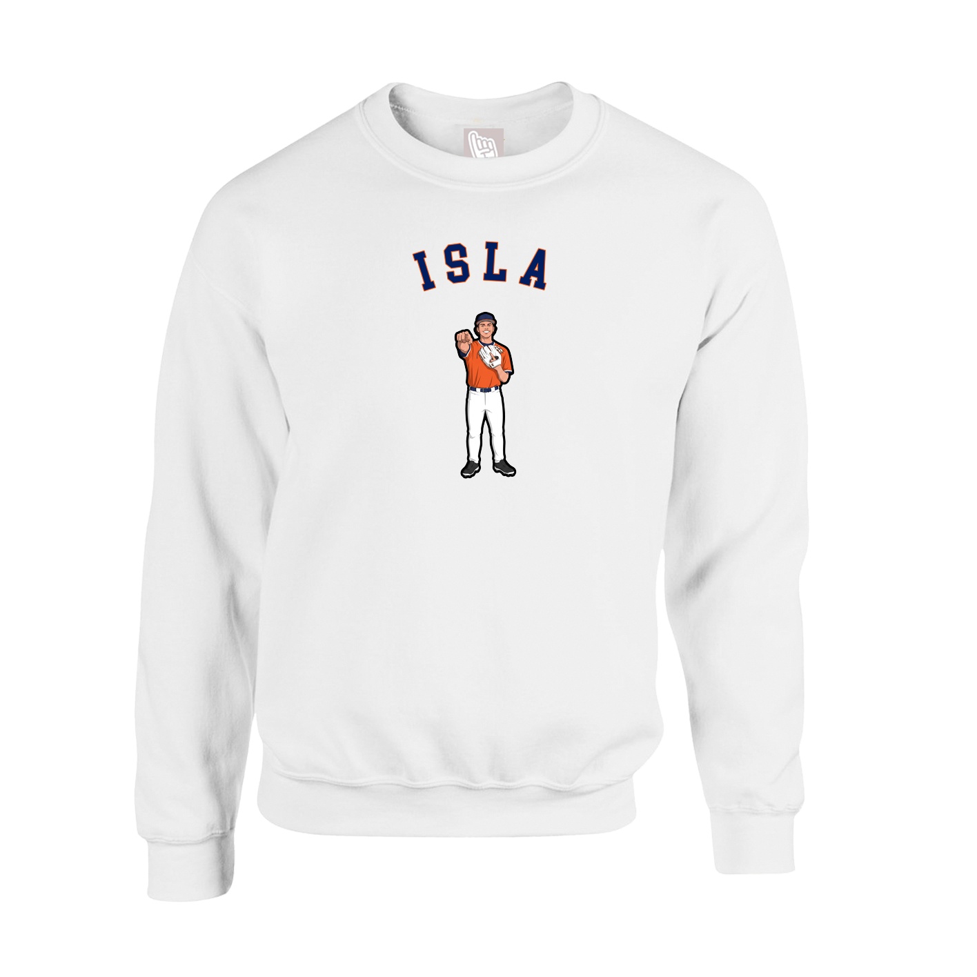 Fleece Crew — Shirsey Arch in White