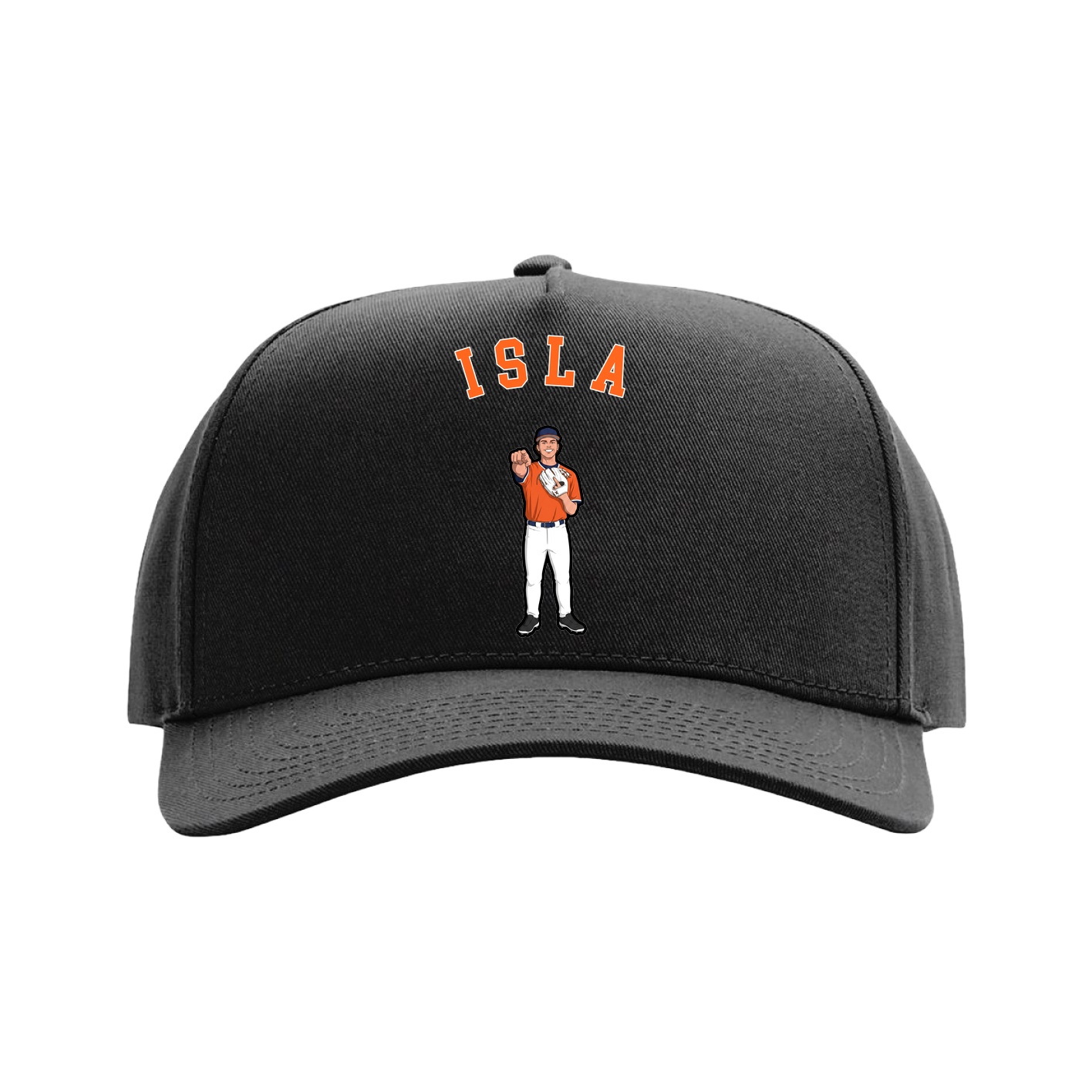 Full Fabric Five-Panel Champ Cap — Shirsey Arch in Black