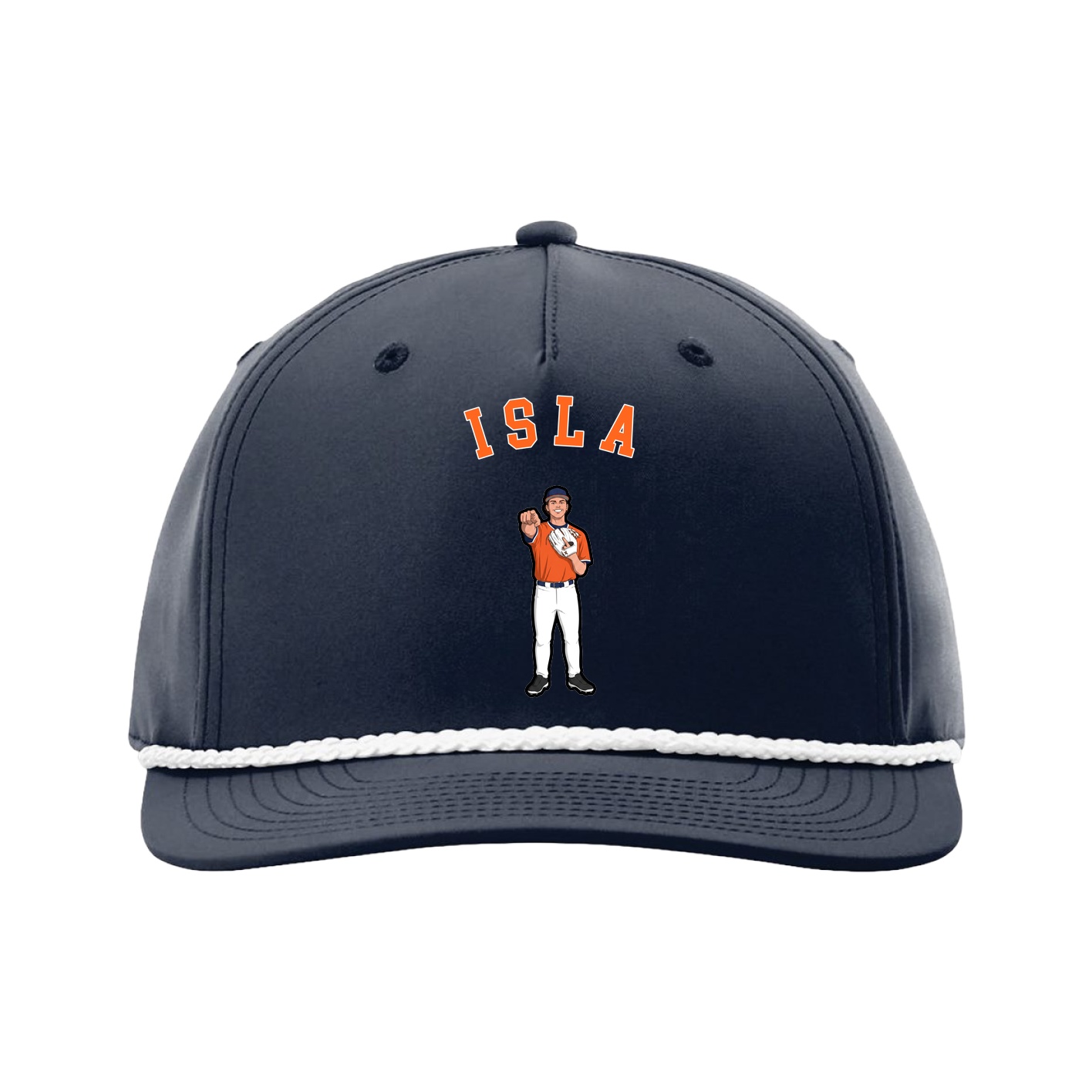 Five-Panel Classic Rope Cap — Shirsey Arch in Navy